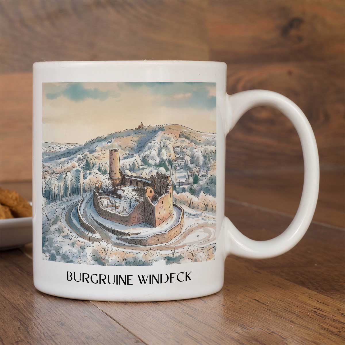 burgruine-windeck-weinheim-deutschland-kaffeebecher-aquarell