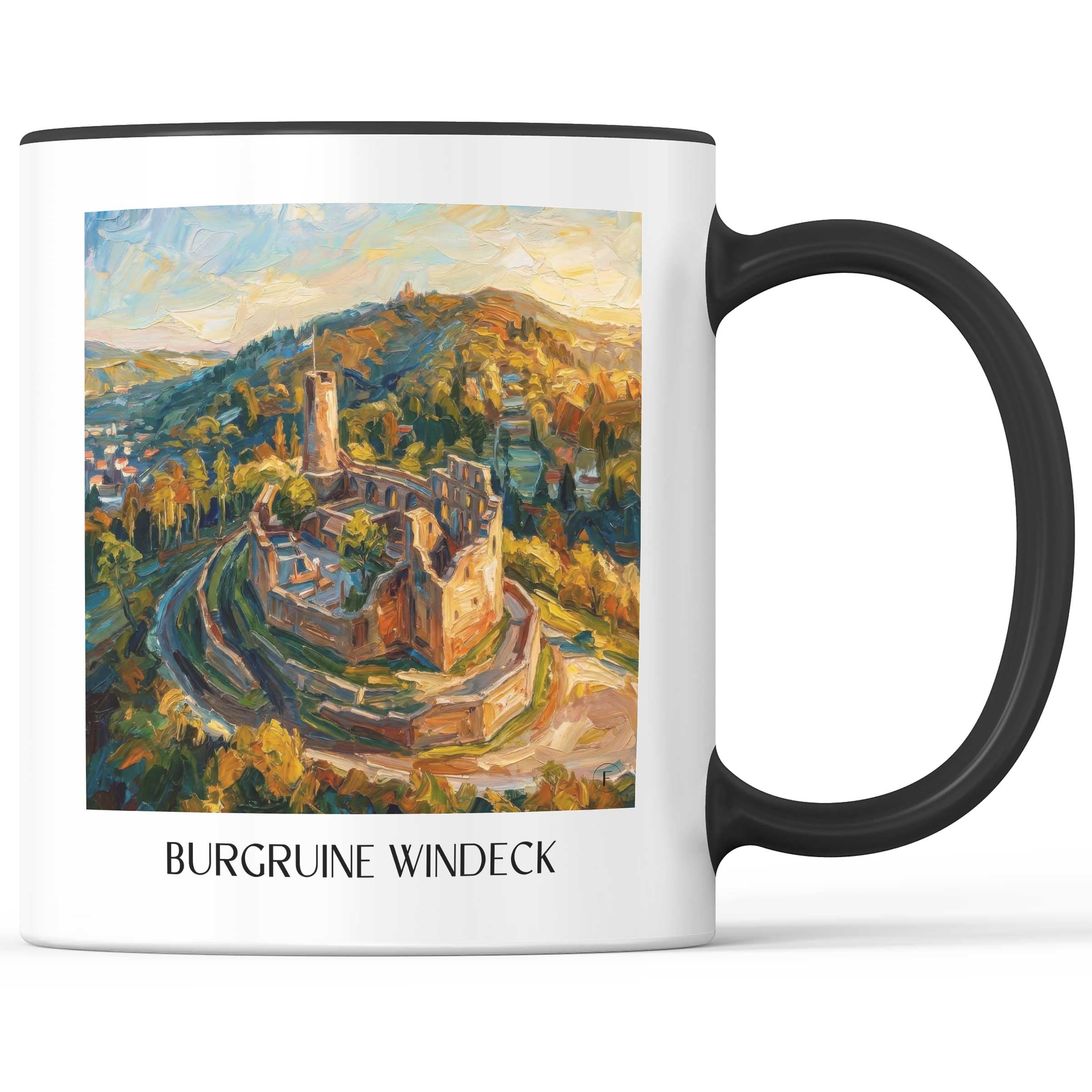 burgruine-windeck-weinheim-deutschland-kaffeebecher-oil-painting-oelgemaelde