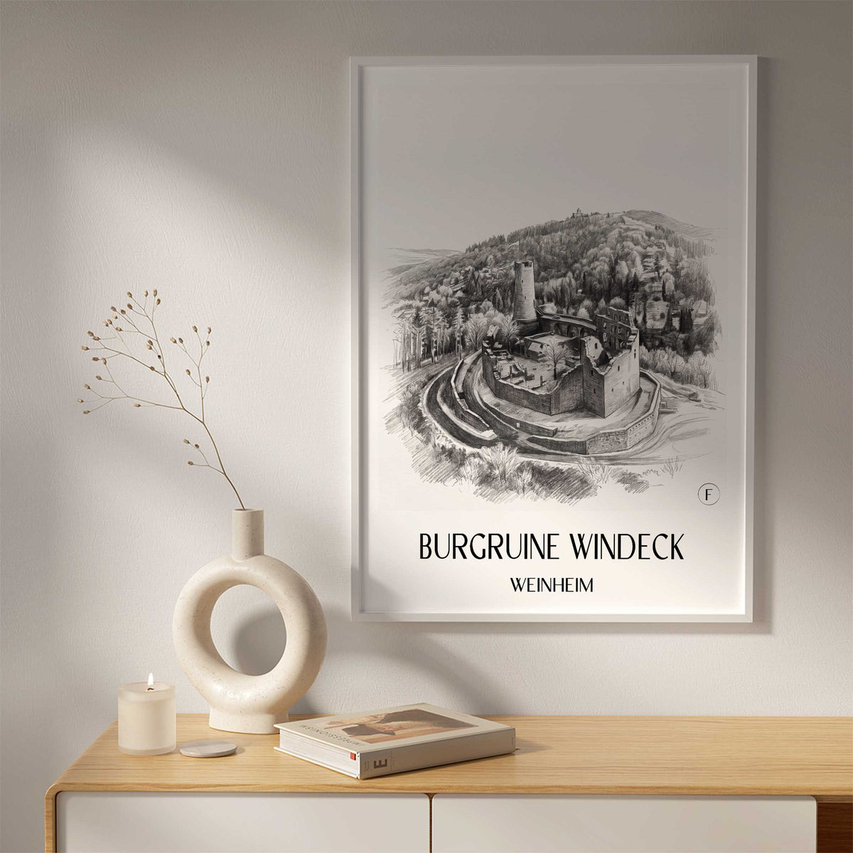 burgruine-windeck-weinheim-deutschland-poster-bleistift-zeichnung-drawing