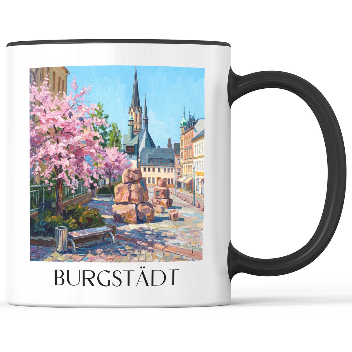 burgstädt-sachsen-deutschland-kaffeebecher-oil-painting-oelgemaelde