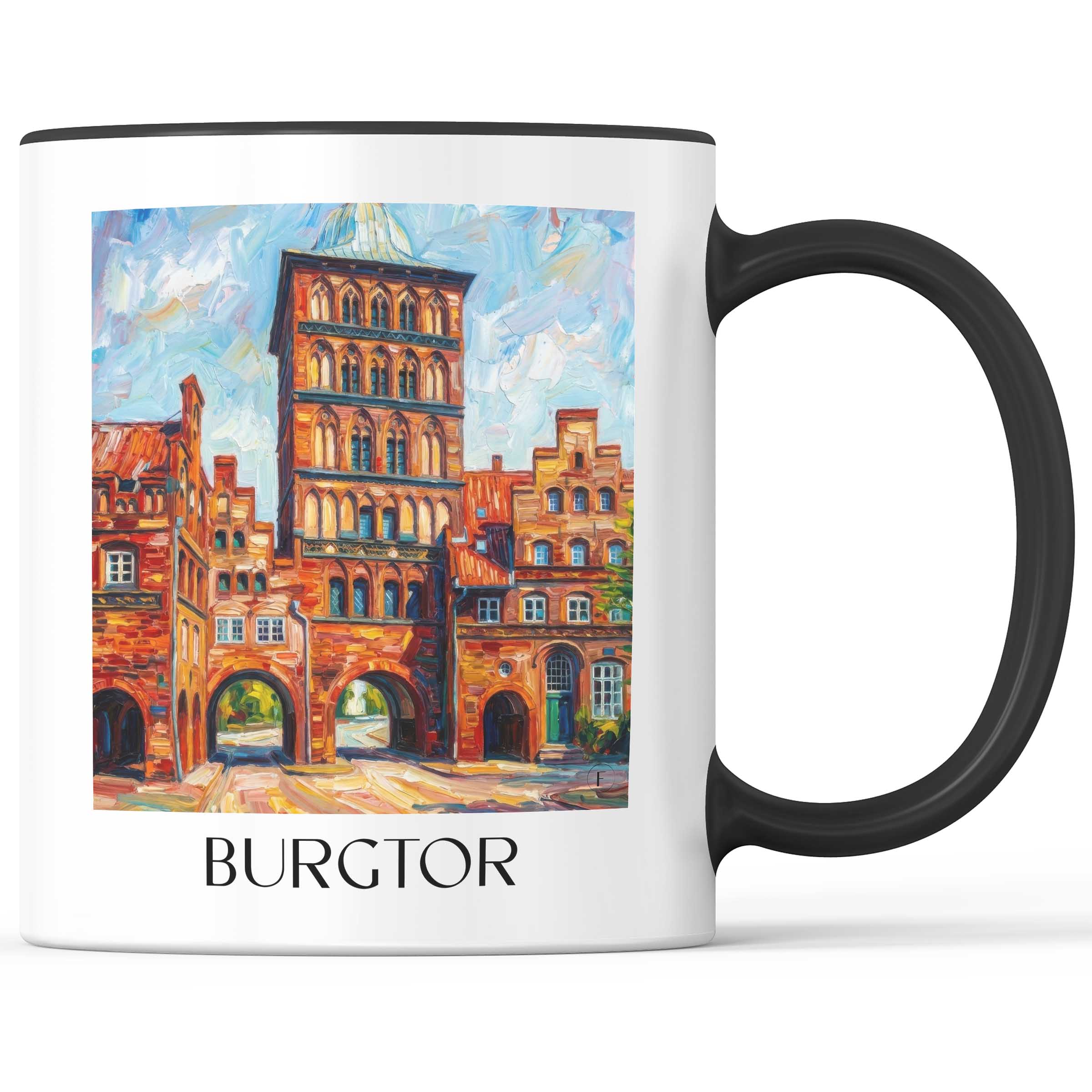 burgtor-lübeck-deutschland-kaffeebecher-oil-painting-oelgemaelde