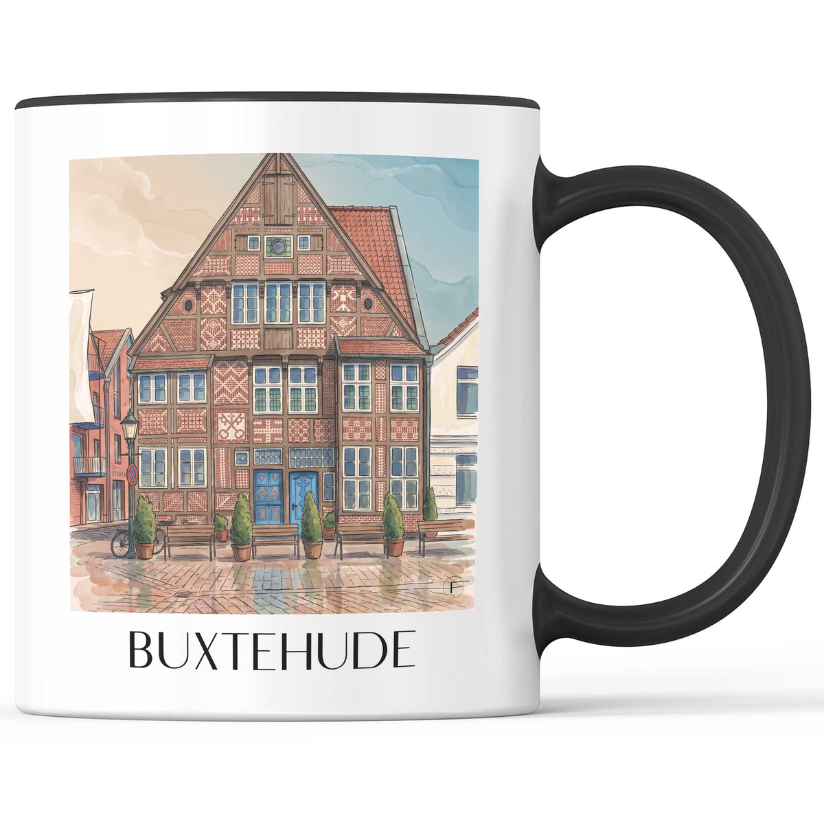 buxtehude-unterelbe-deutschland-kaffeebecher-aquarell