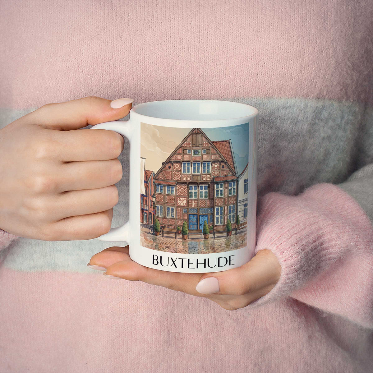buxtehude-unterelbe-deutschland-kaffeebecher-aquarell