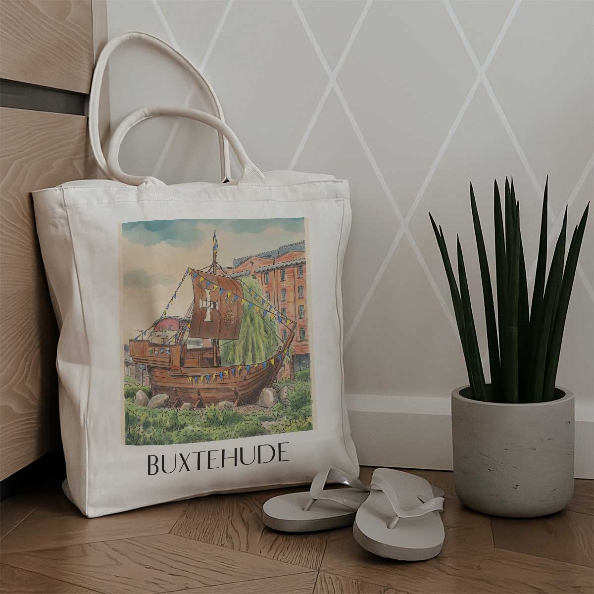 buxtehude-niedersachsen-deutschland-einkaufstasche-aquarell
