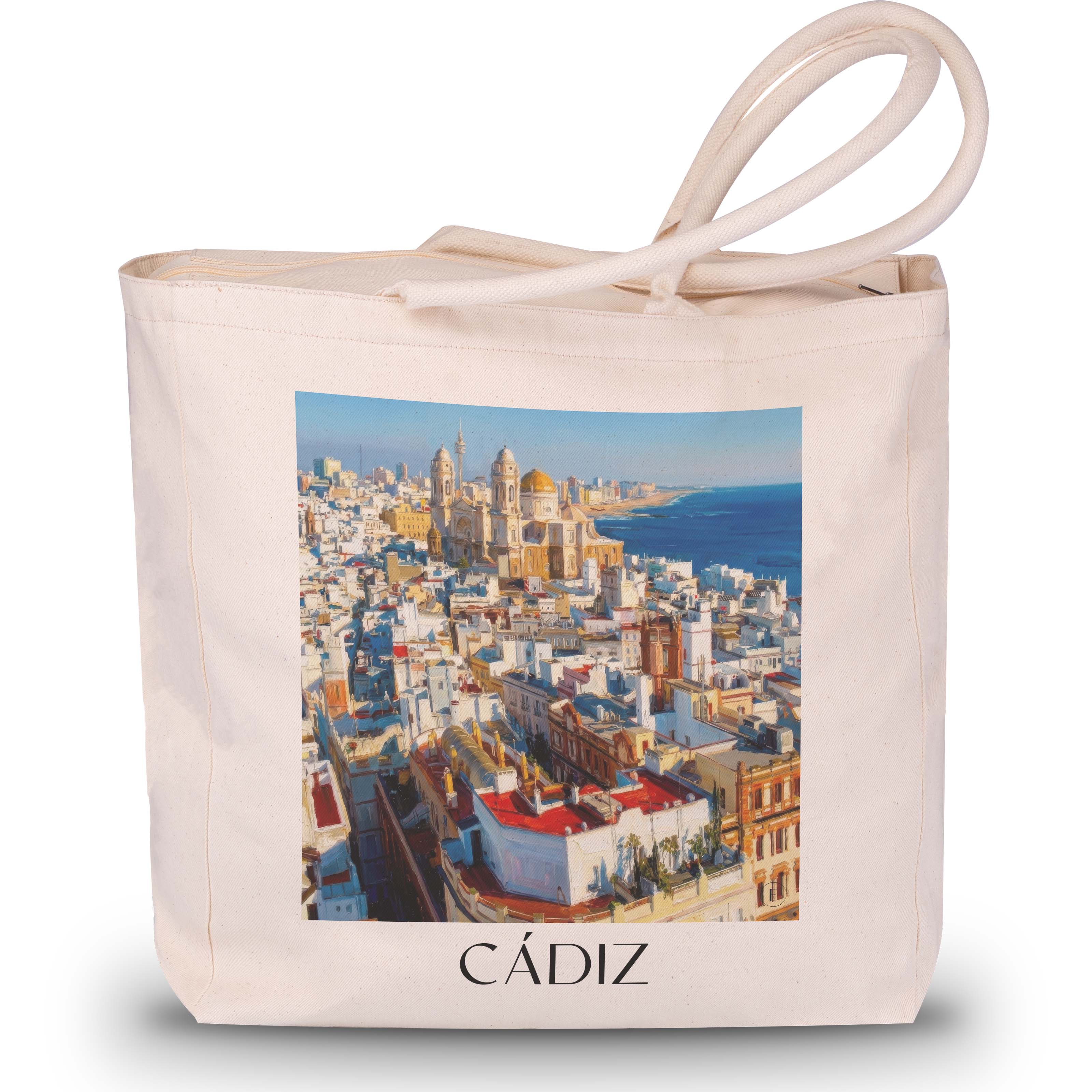 cádiz-spanien-spanien-einkaufstasche-oil-painting-oelgemaelde