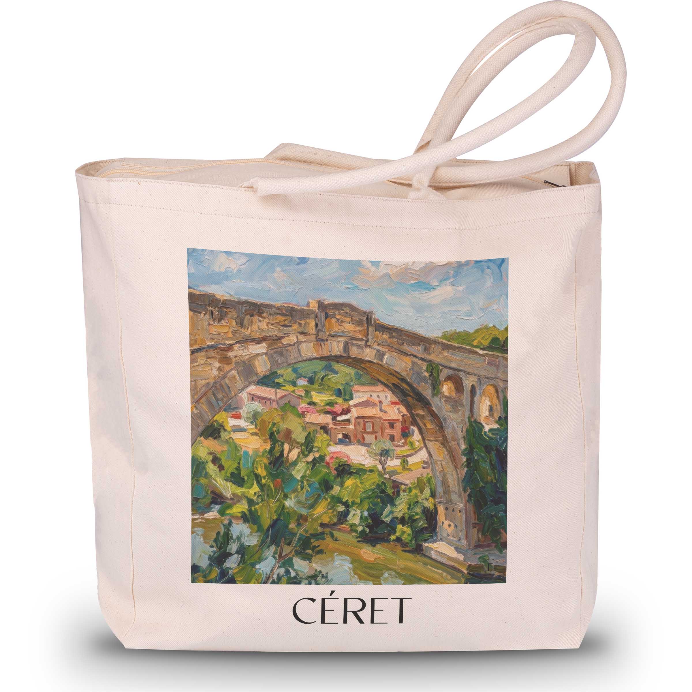 céret--vallespir-frankreich-einkaufstasche-oil-painting-oelgemaelde