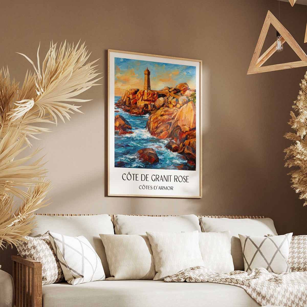 côte-de-granit-rose-côtes-d'armor-frankreich-poster-oil-painting-oelgemaelde