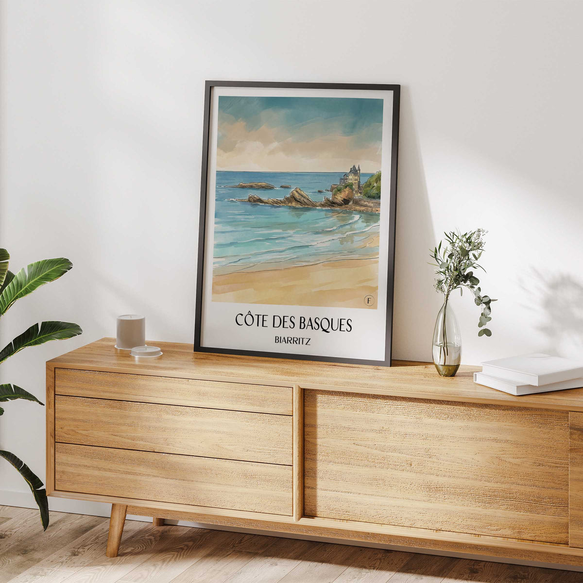 côte-des-basques-biarritz-frankreich-poster-aquarell