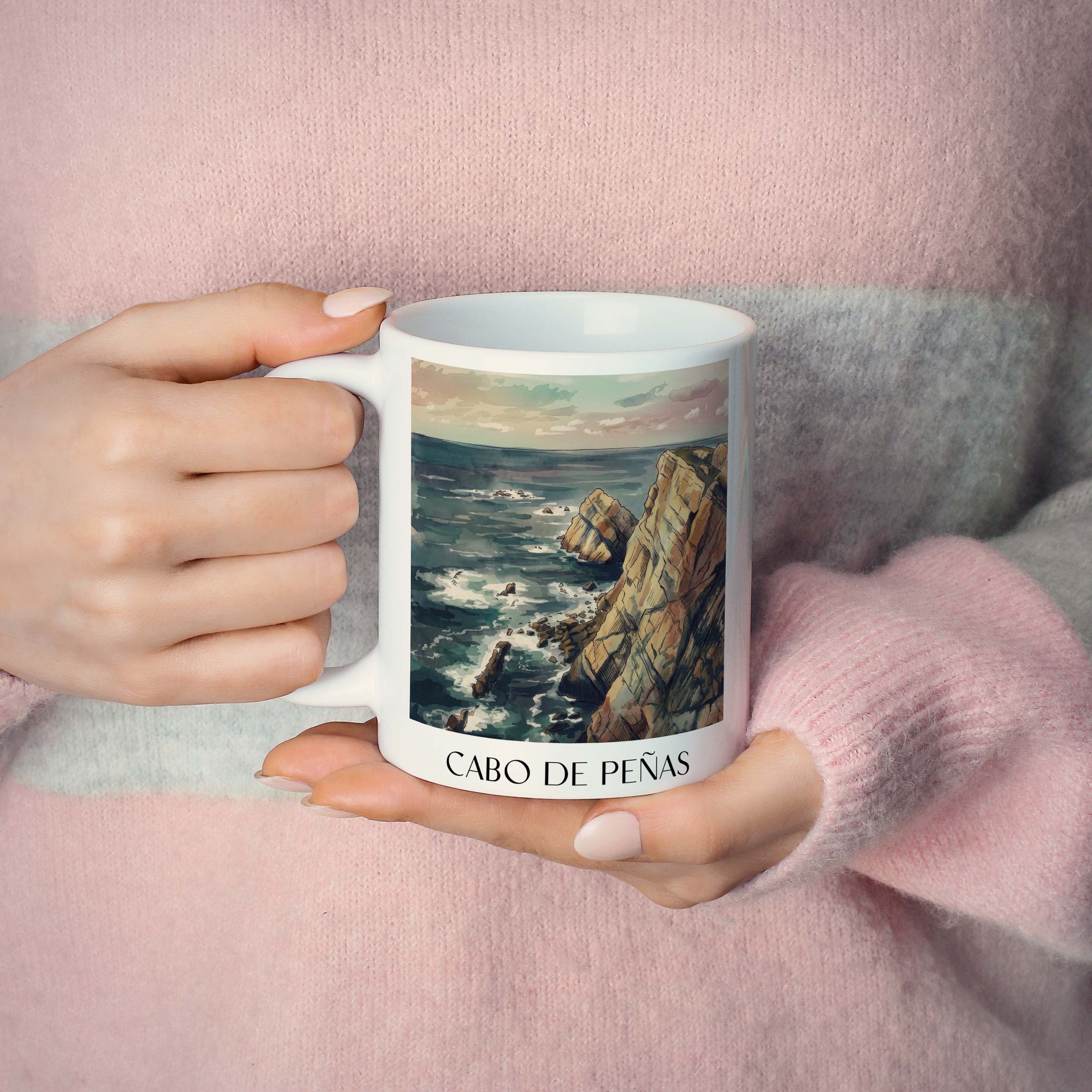 cabo-de-peñas-spanien-spanien-kaffeebecher-aquarell