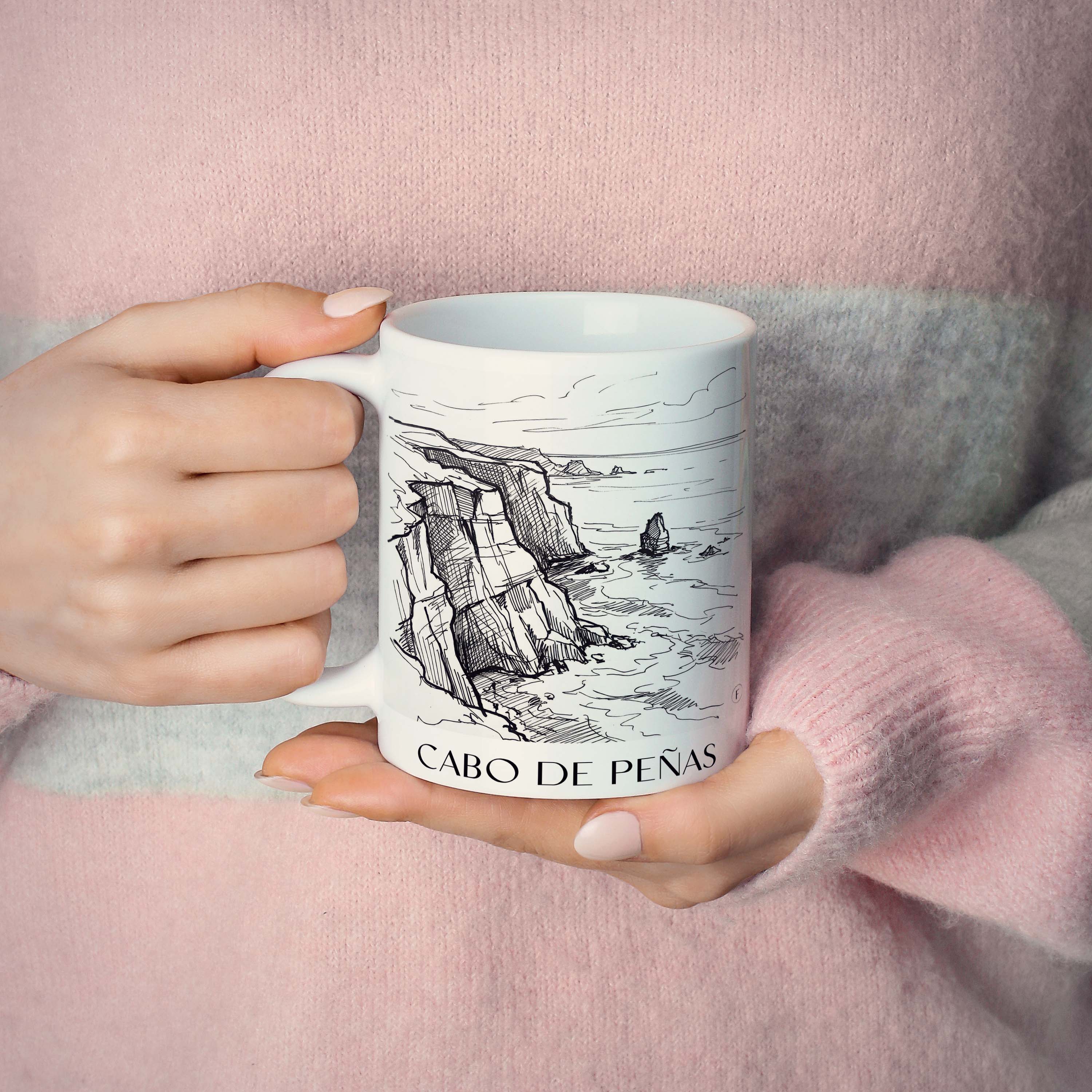 cabo-de-peñas-spanien-spanien-kaffeebecher-skizze