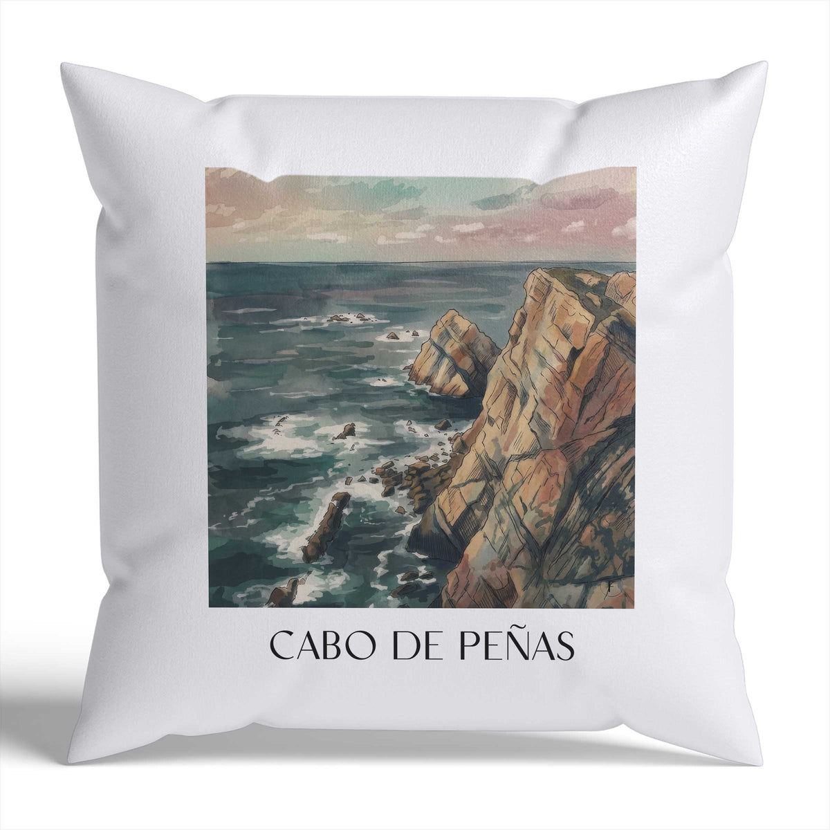 cabo-de-peñas-spanien-spanien-kissenbezug-aquarell