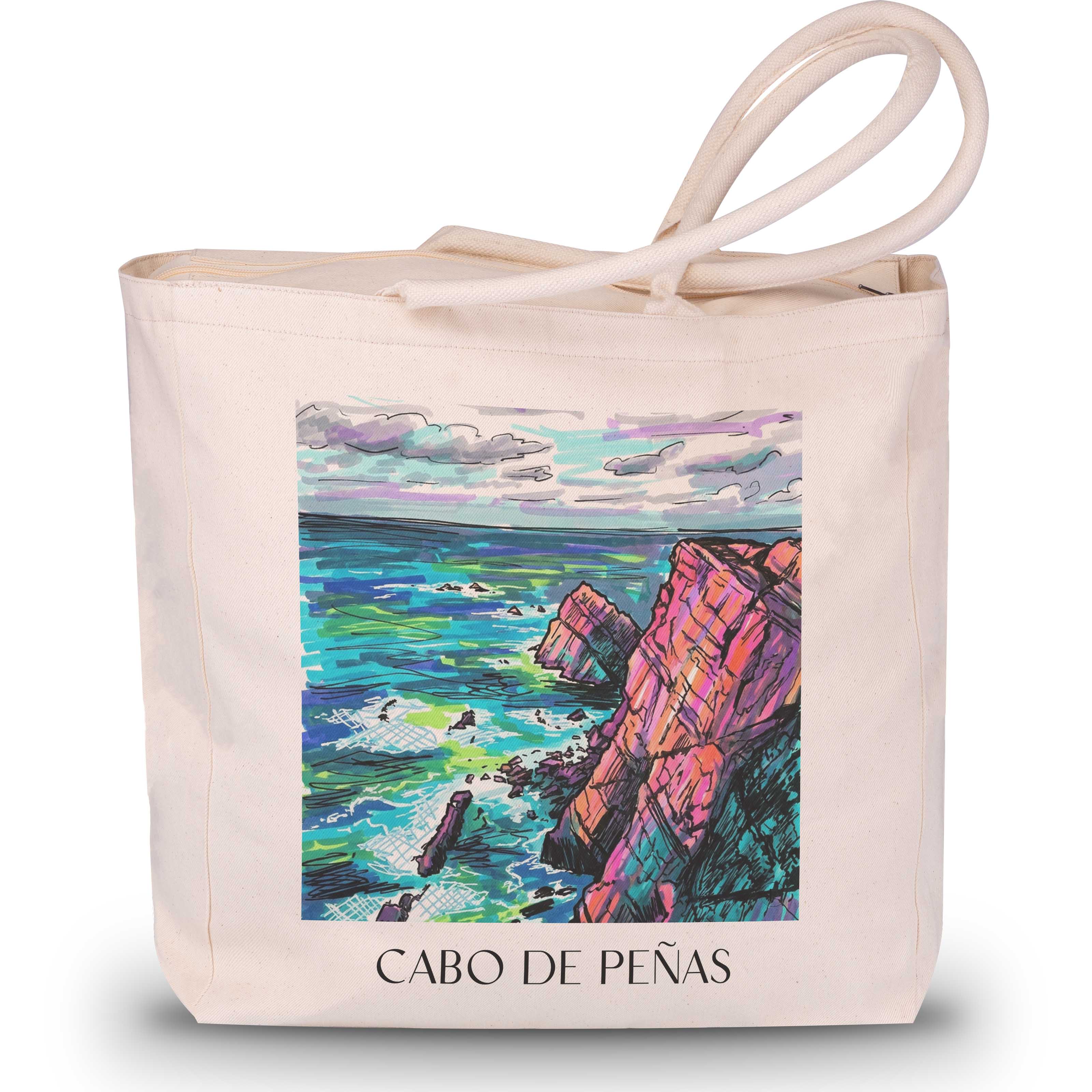 cabo-de-peñas-spanien-spanien-einkaufstasche-graffiti