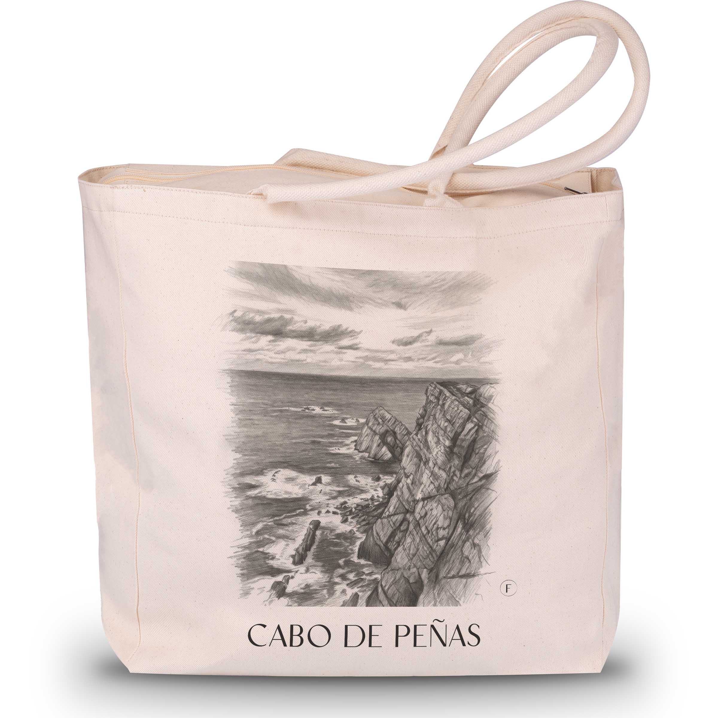 cabo-de-peñas-spanien-spanien-einkaufstasche-bleistift-zeichnung-drawing