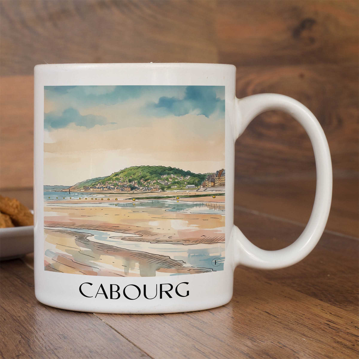 cabourg-côte-fleurie-frankreich-kaffeebecher-aquarell