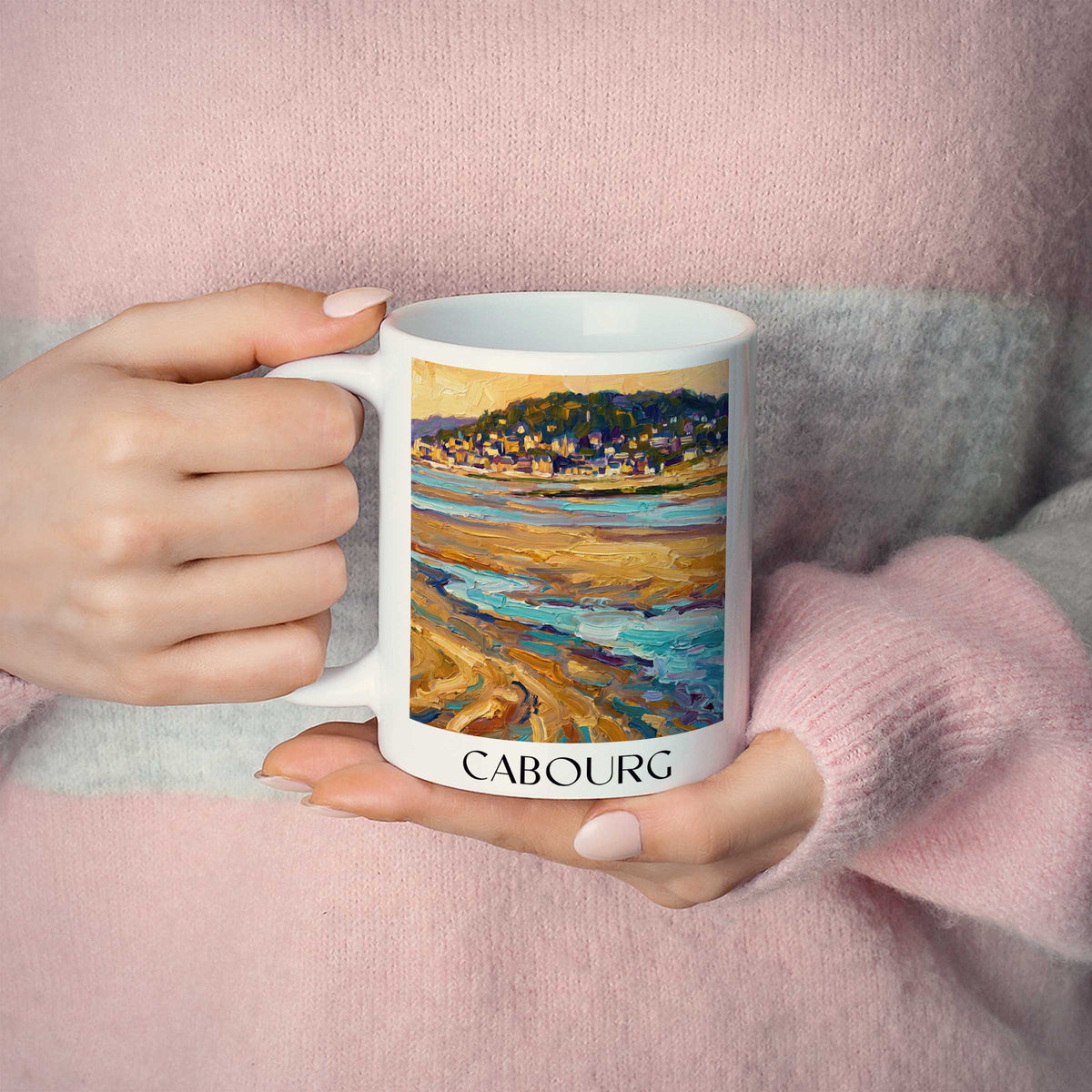 cabourg-côte-fleurie-frankreich-kaffeebecher-oil-painting-oelgemaelde