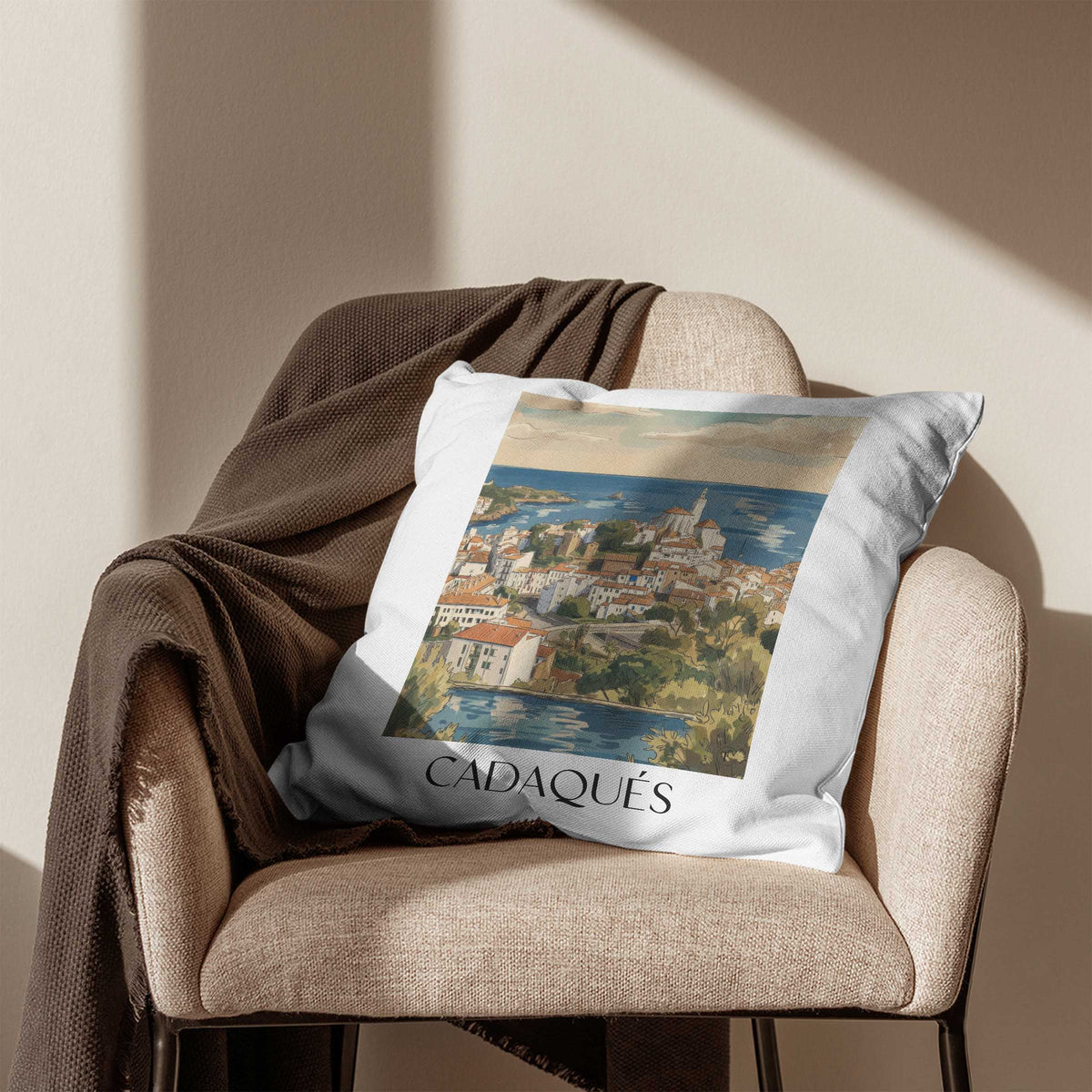 cadaqués-spanien-spanien-kissenbezug-aquarell