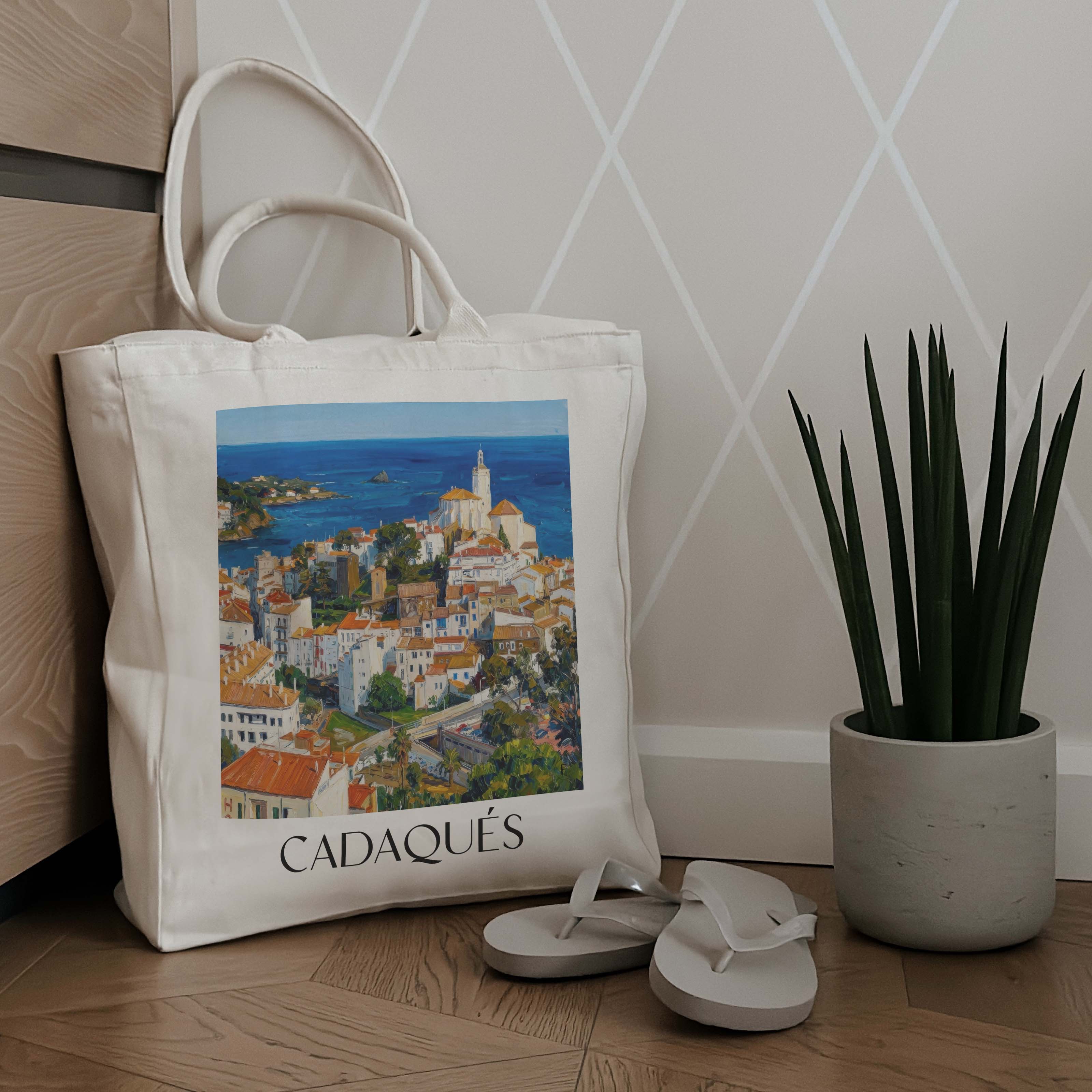cadaqués-spanien-spanien-einkaufstasche-oil-painting-oelgemaelde