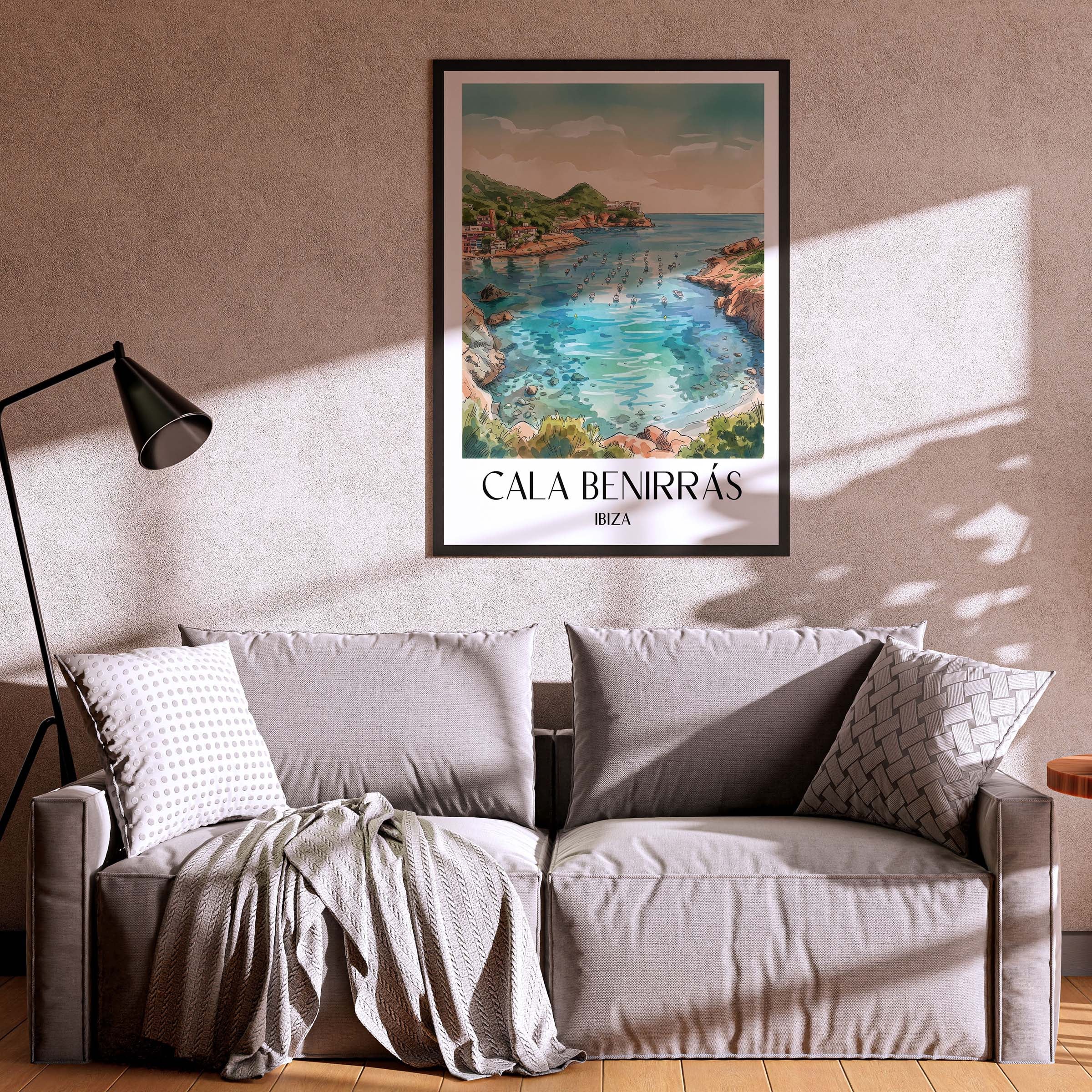 cala-benirrás-ibiza-spanien-poster-aquarell