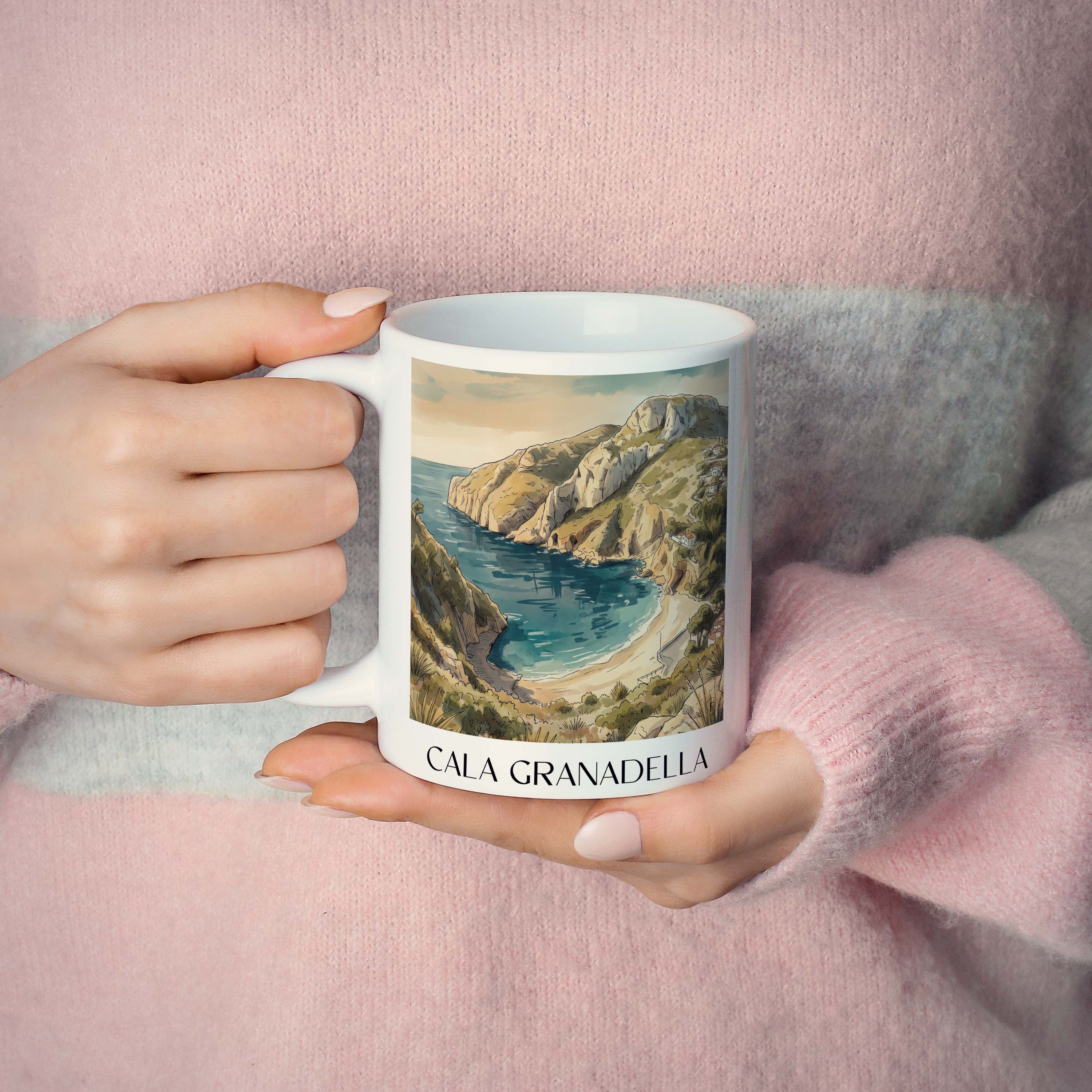 cala-granadella-javea-spanien-kaffeebecher-aquarell