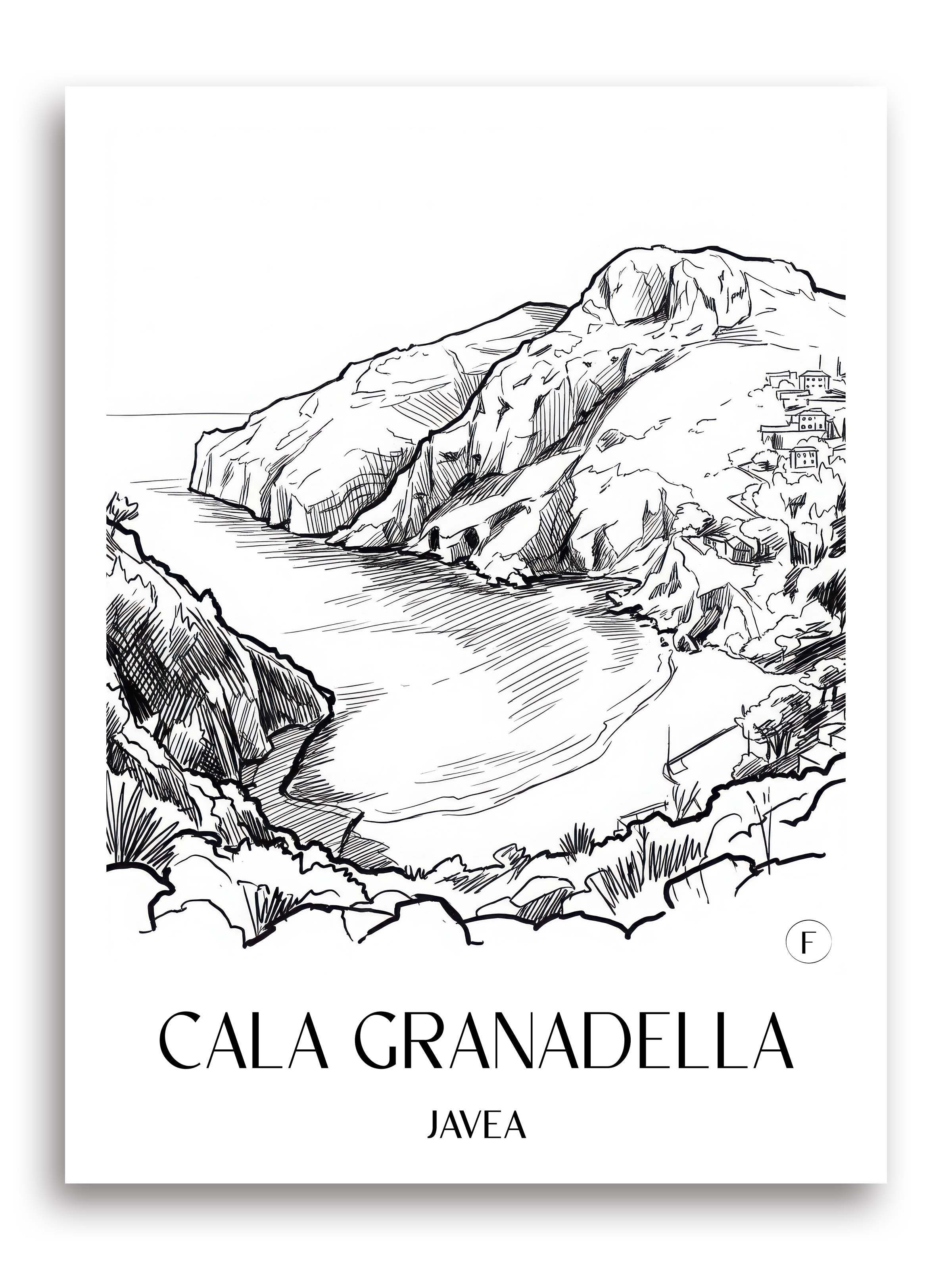 cala-granadella-javea-spanien-poster-skizze