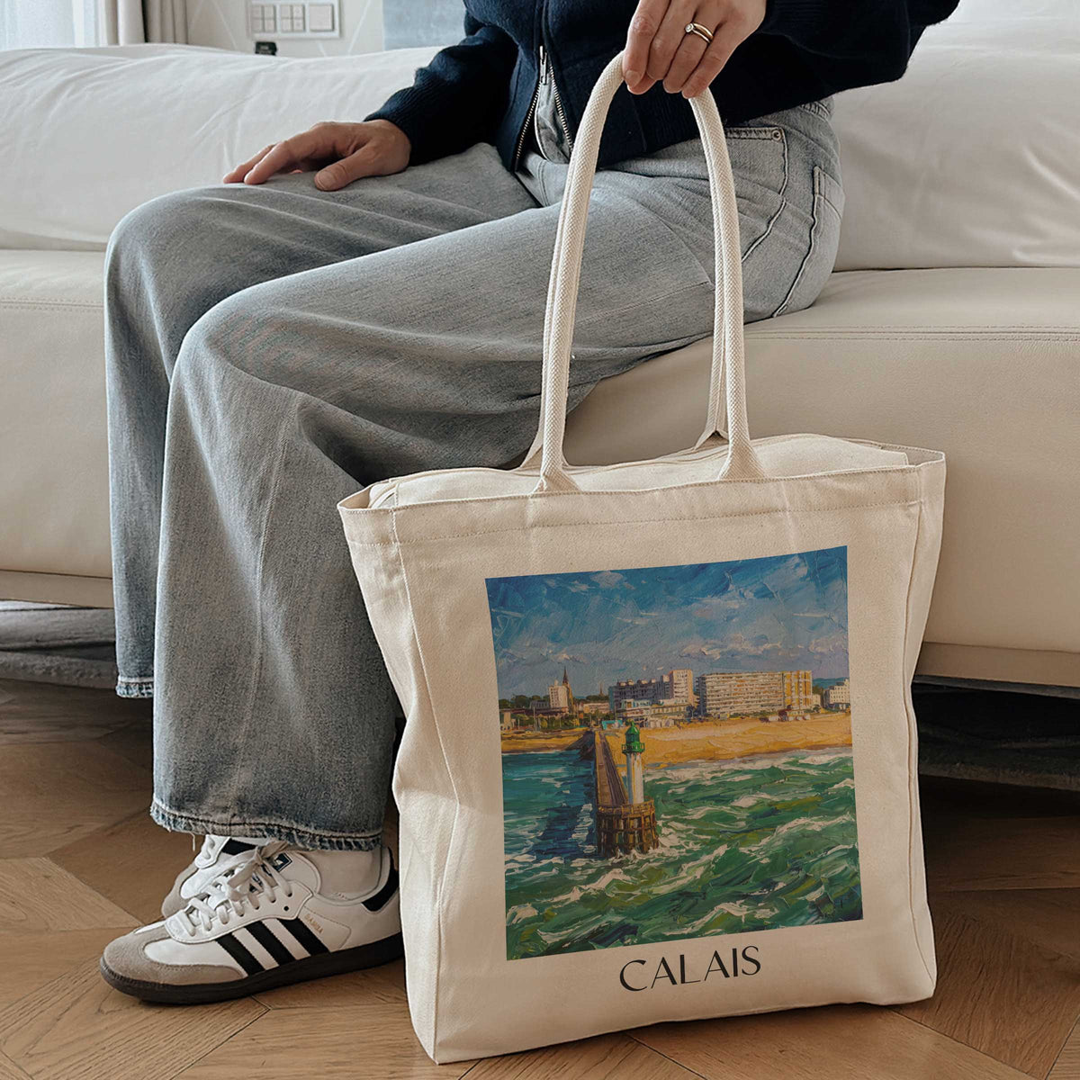 calais-côte-d'opale-frankreich-einkaufstasche-oil-painting-oelgemaelde