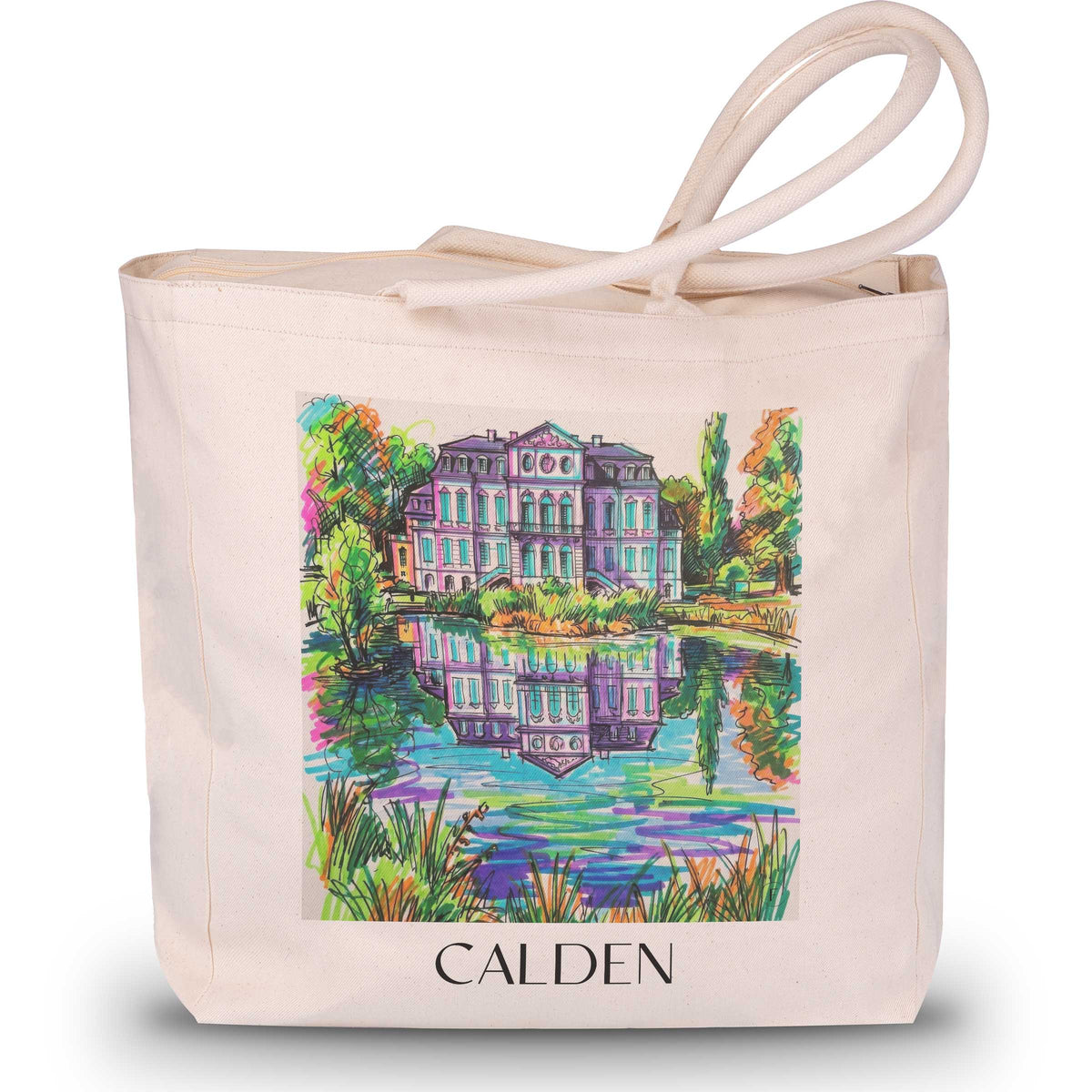 Calden Shopping Tasche - Hessen - Deutschland Tote Bag - Einkaufstasche im Tag Graffiti Stil - favplace