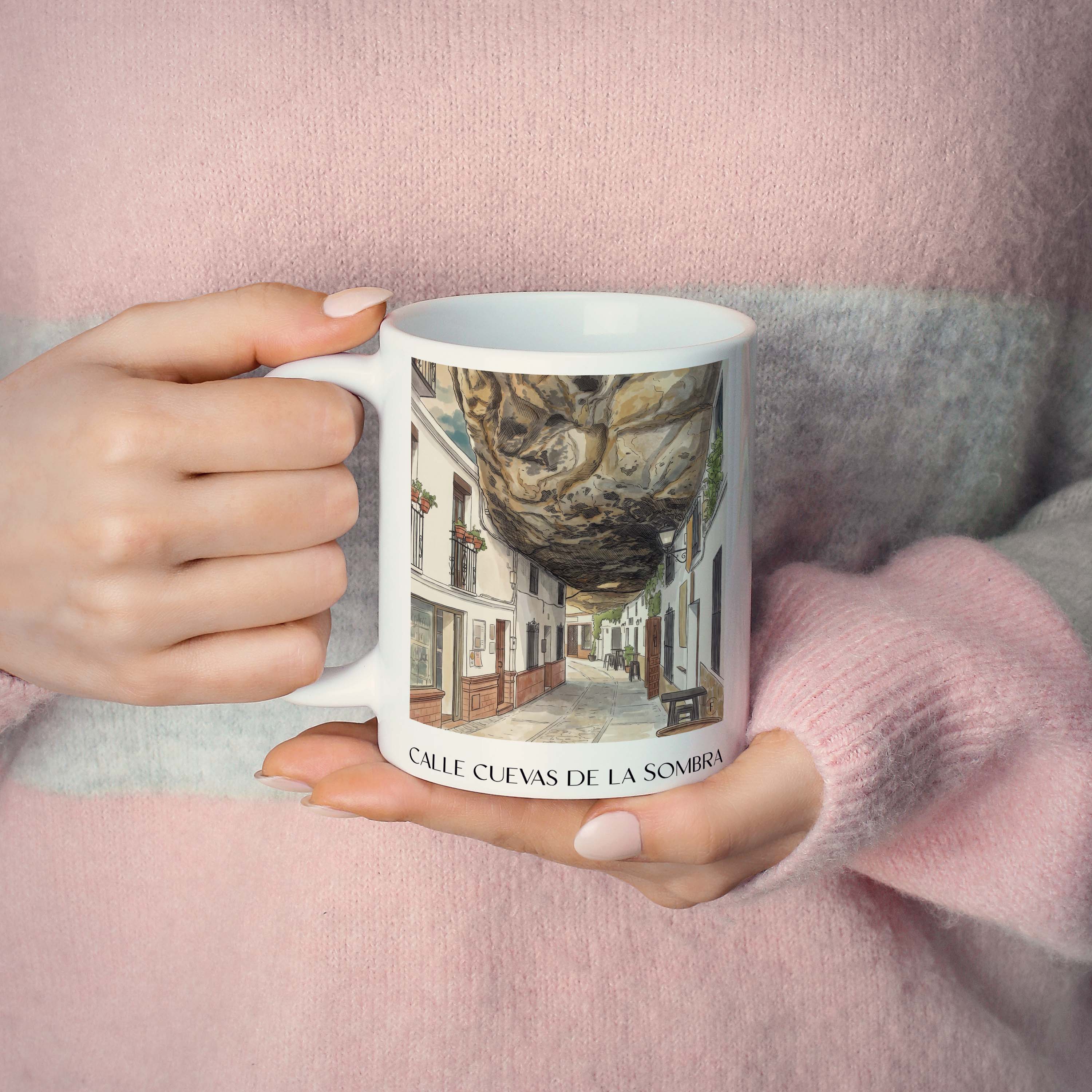 calle-cuevas-de-la-sombra-setenil-de-las-bodegas-spanien-kaffeebecher-aquarell