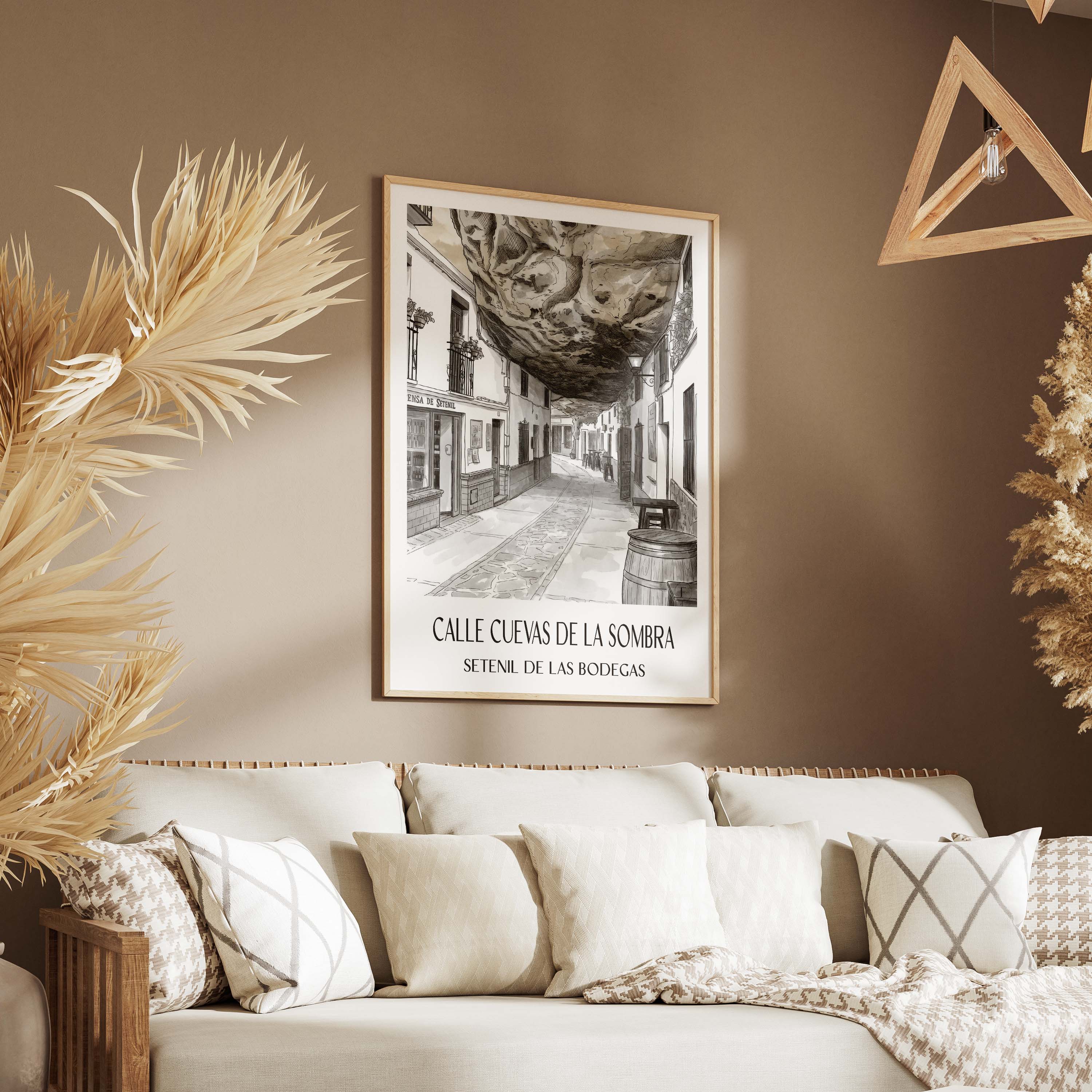 calle-cuevas-de-la-sombra-setenil-de-las-bodegas-spanien-poster-aquarell-schwarz-weiss