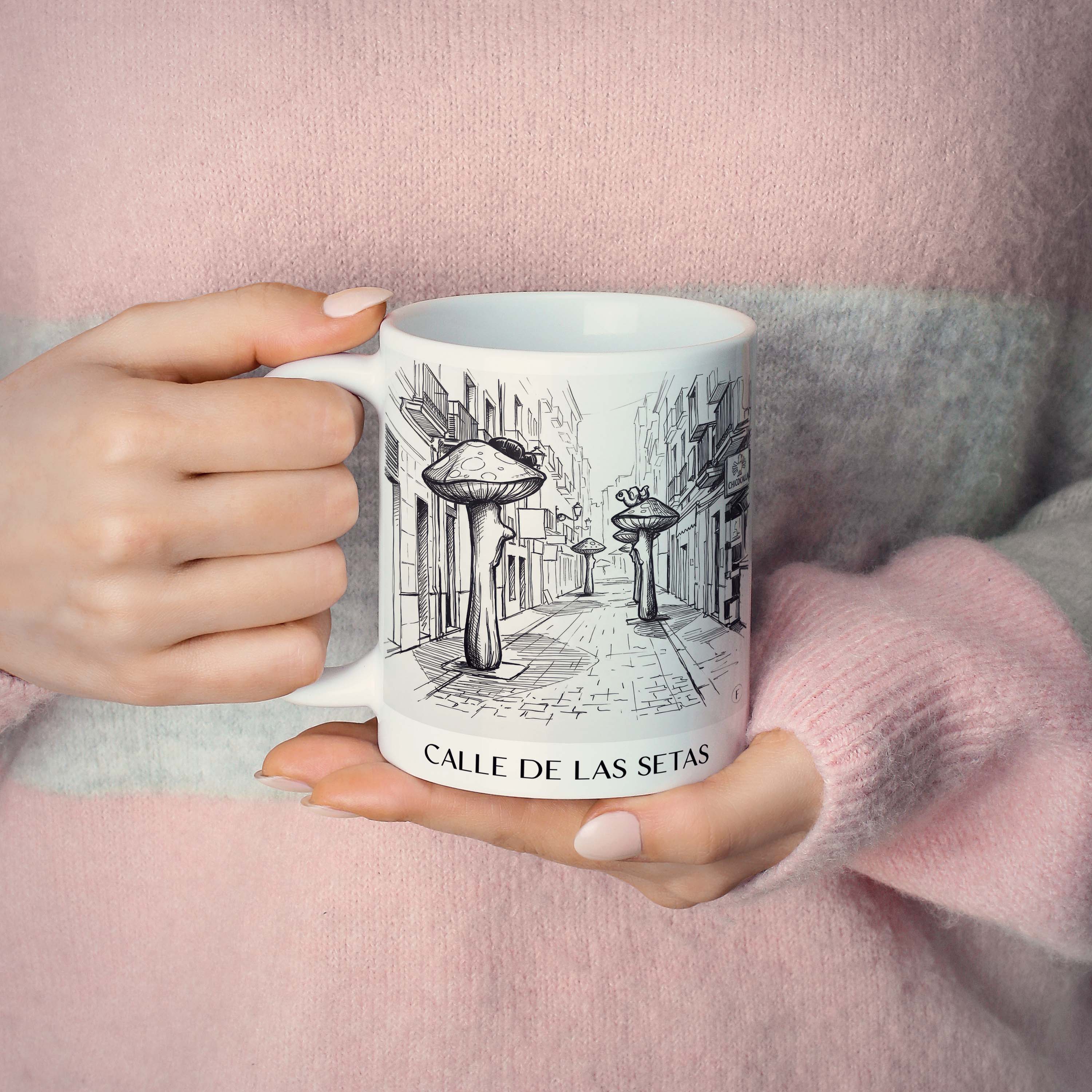 calle-de-las-setas-alicante-spanien-kaffeebecher-skizze