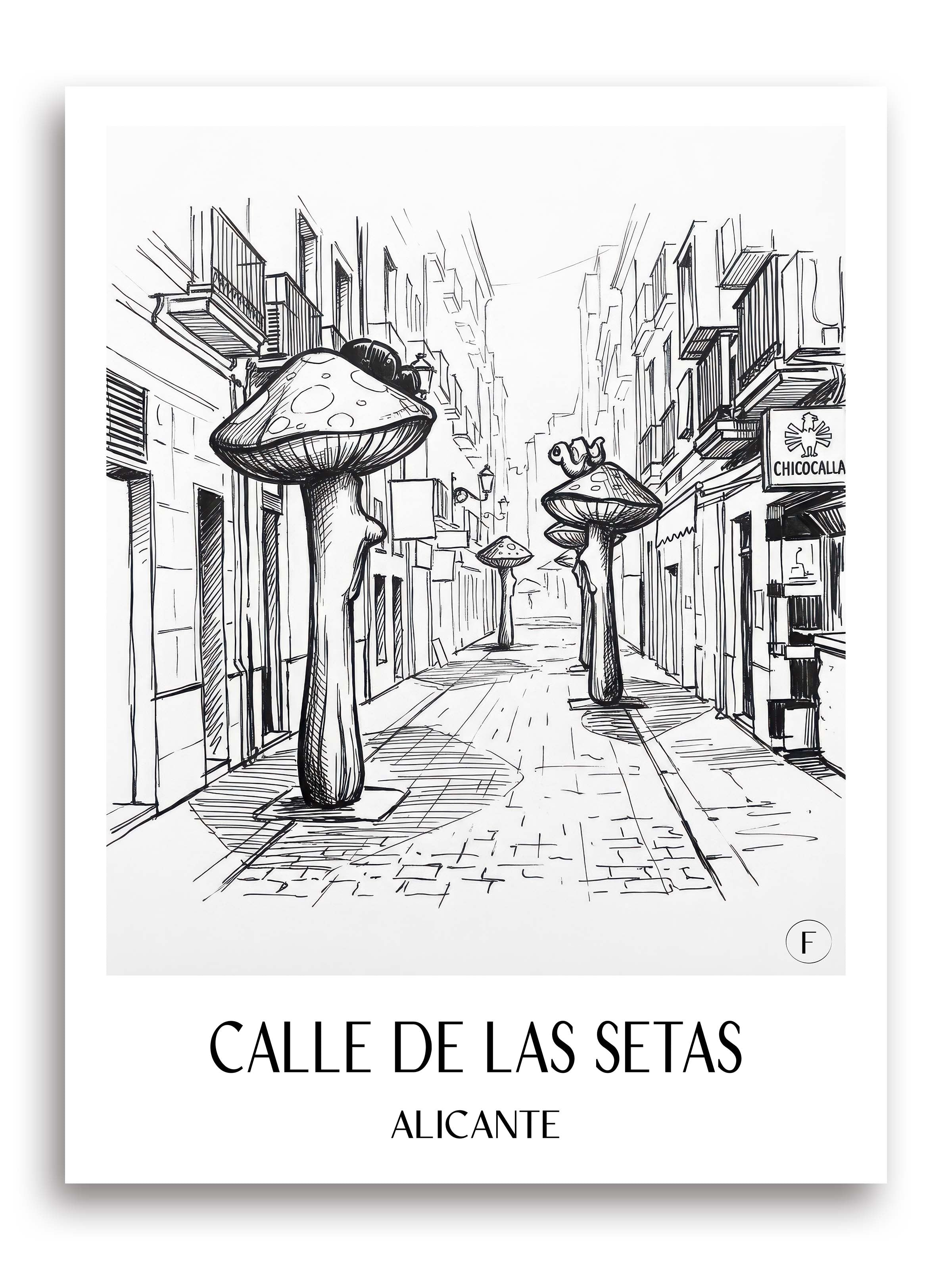 calle-de-las-setas-alicante-spanien-poster-skizze