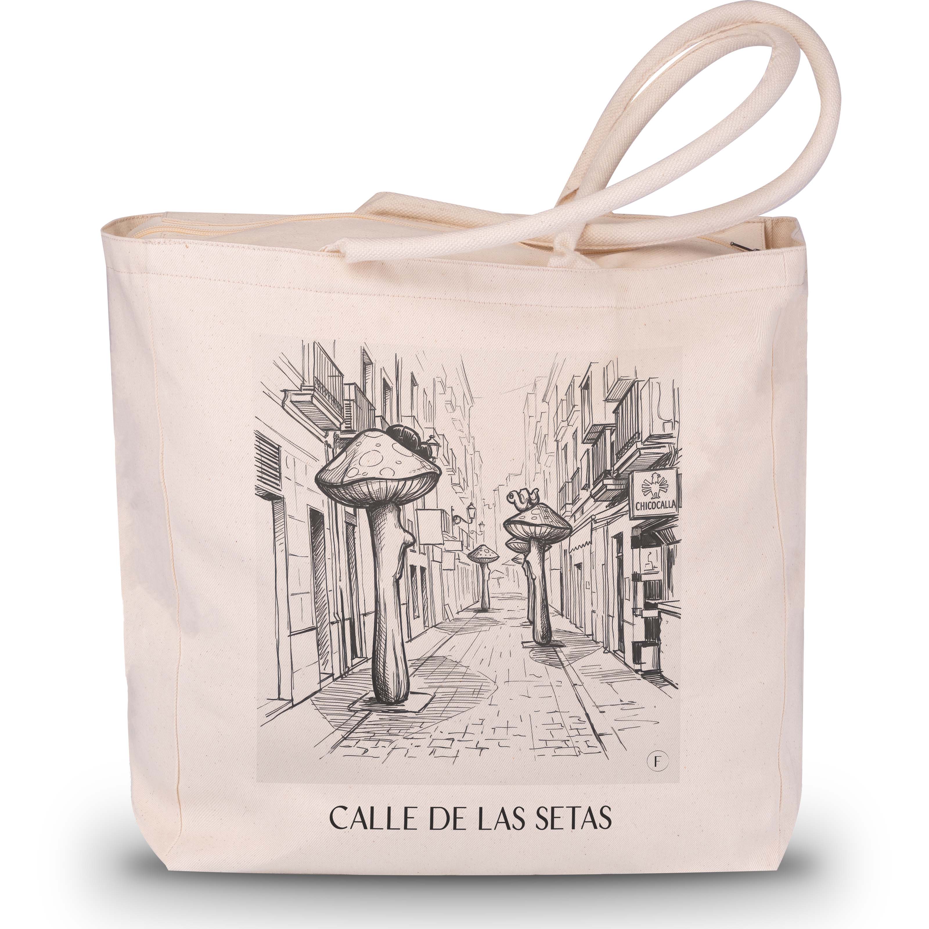 calle-de-las-setas-alicante-spanien-einkaufstasche-skizze