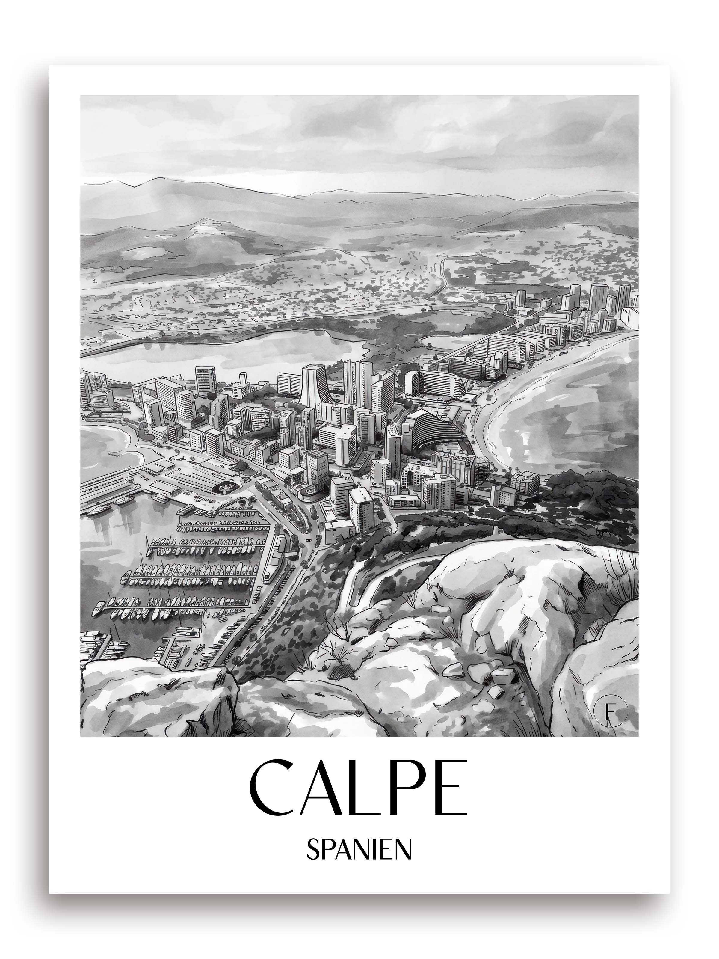 calpe-spanien-spanien-und-spanien-poster-aquarell-schwarz-weiss