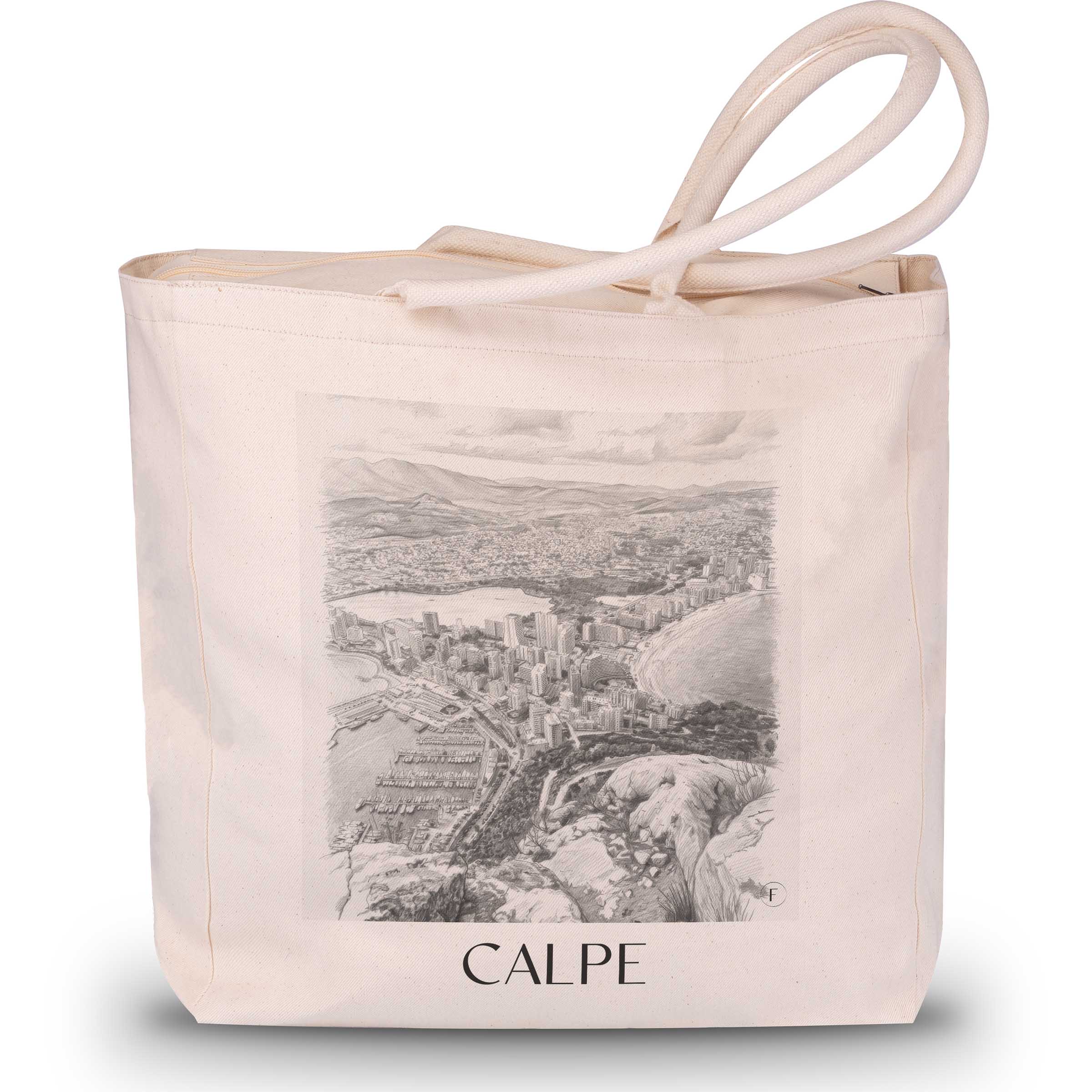 calpe-spanien-spanien-einkaufstasche-bleistift-zeichnung-drawing