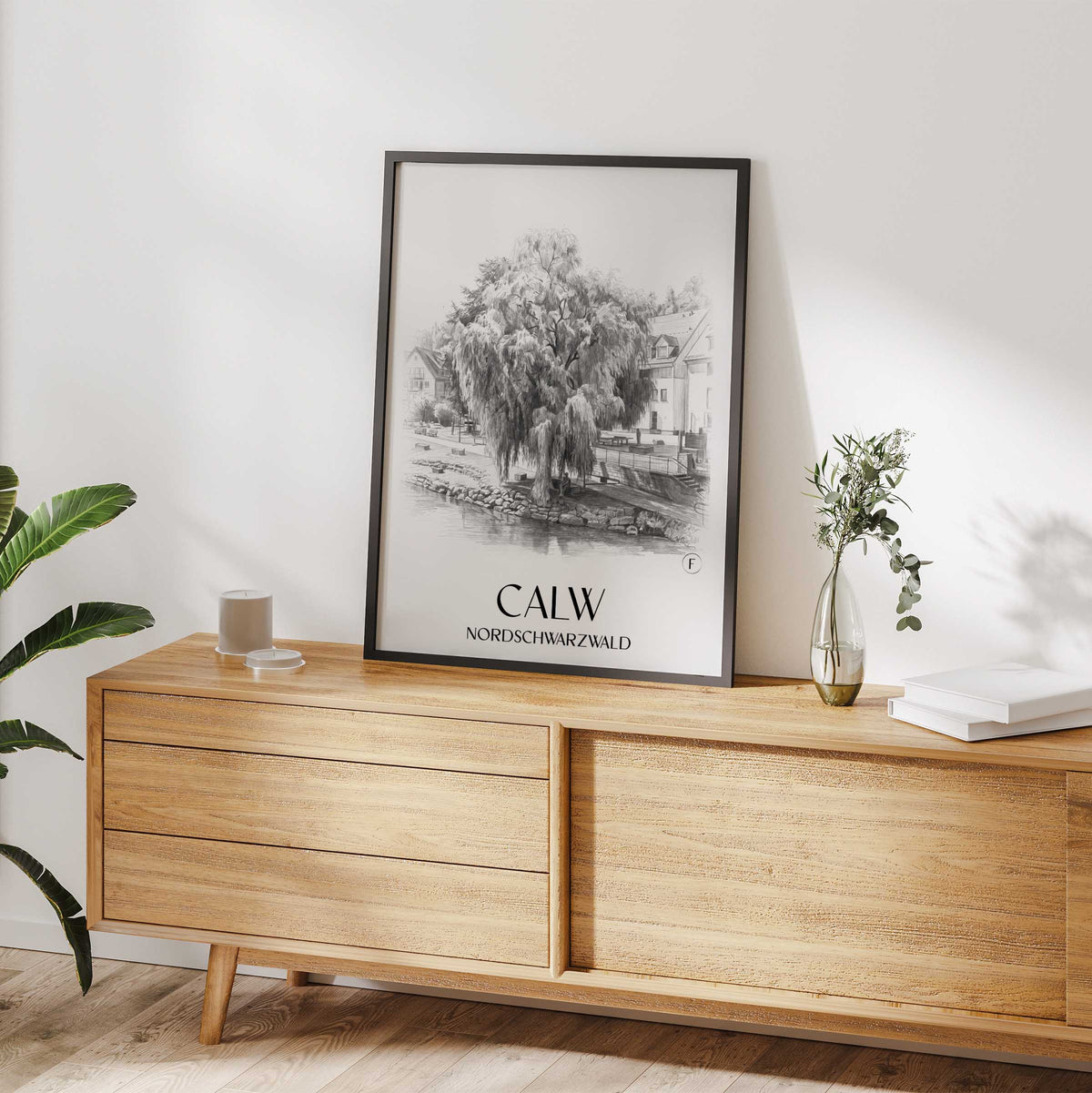 calw-nordschwarzwald-deutschland-poster-bleistift-zeichnung-drawing