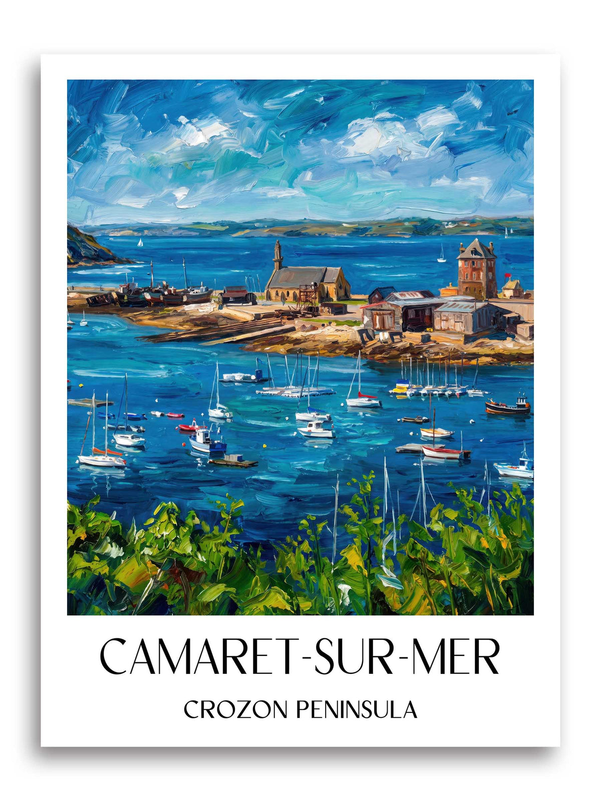Camaret-sur-Mer Poster - Presqu'île de Crozon - Frankreich Kunstdruck - Ölgemälde von A4 bis A1 - favplace