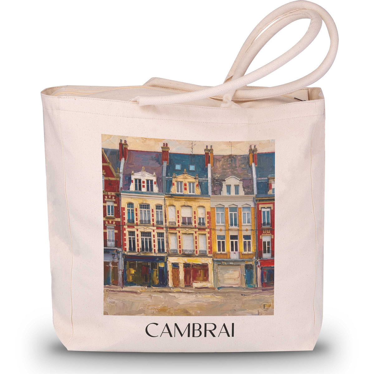cambrai-nord-frankreich-einkaufstasche-oil-painting-oelgemaelde