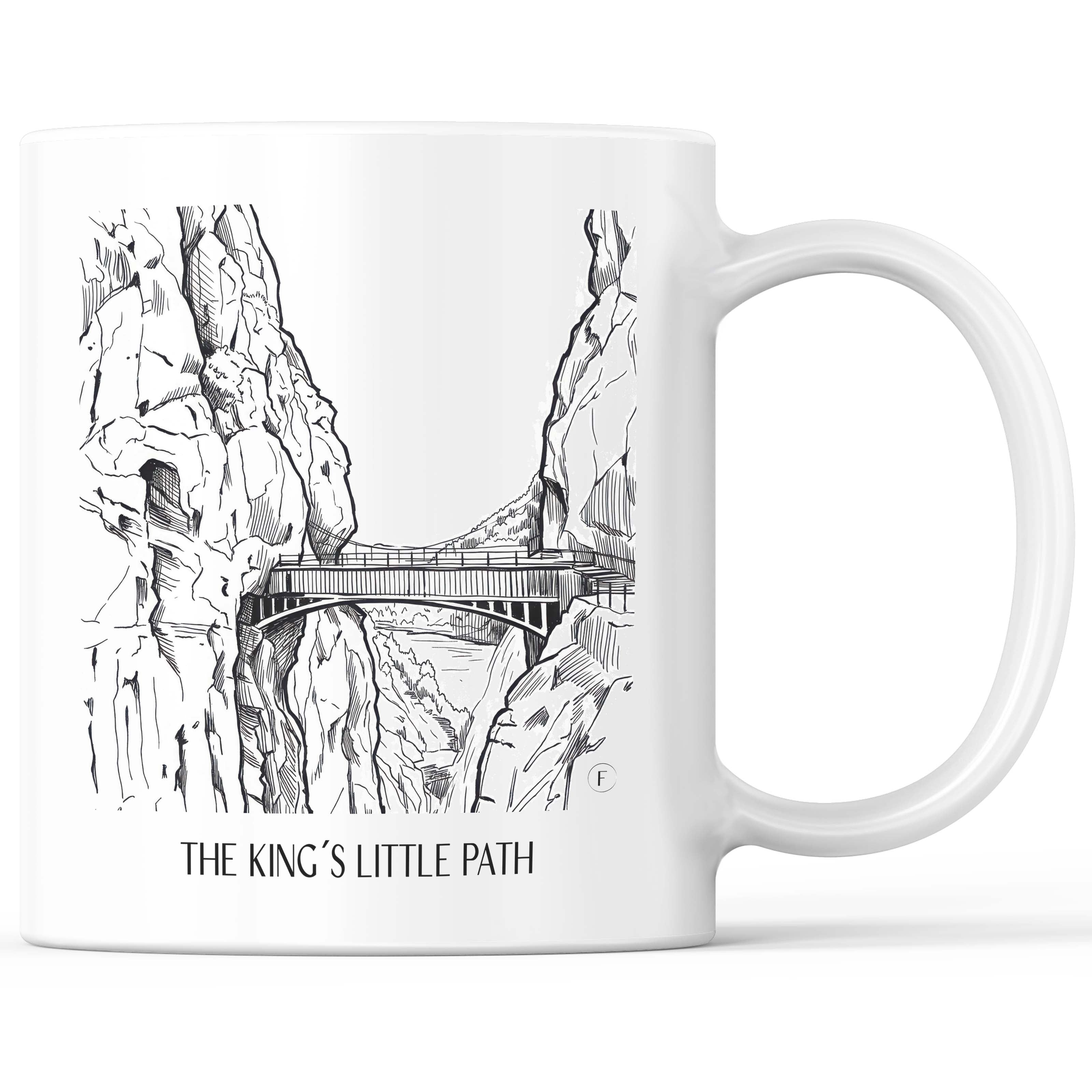 Caminito del Rey Kaffeebecher - Spanien - Spanien Becher - Kaffeetasse im Skizze Stil - favplace