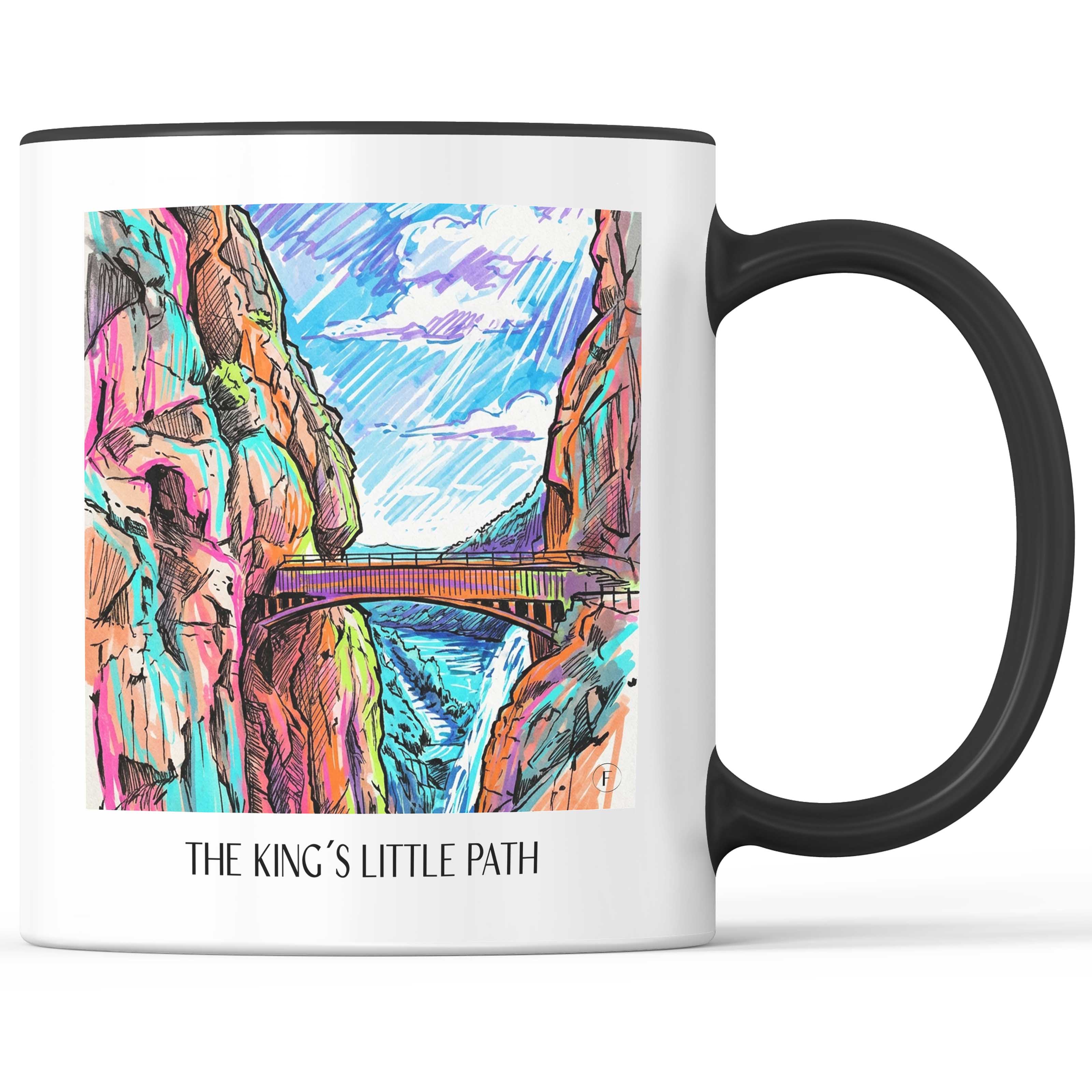 Caminito del Rey Kaffeebecher - Spanien - Spanien Becher - Kaffeetasse im Tag Graffiti Stil - favplace