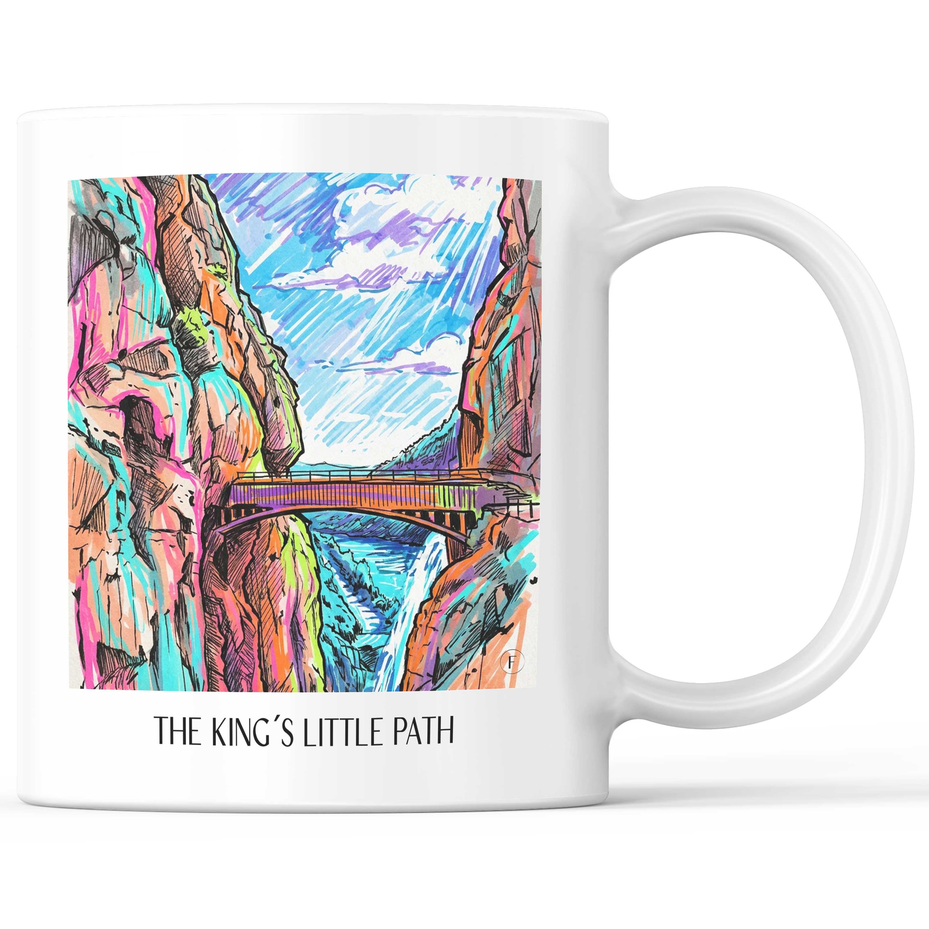 Caminito del Rey Kaffeebecher - Spanien - Spanien Becher - Kaffeetasse im Tag Graffiti Stil - favplace