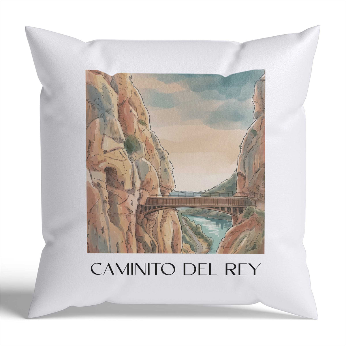 caminito-del-rey-spanien-spanien-kissenbezug-aquarell