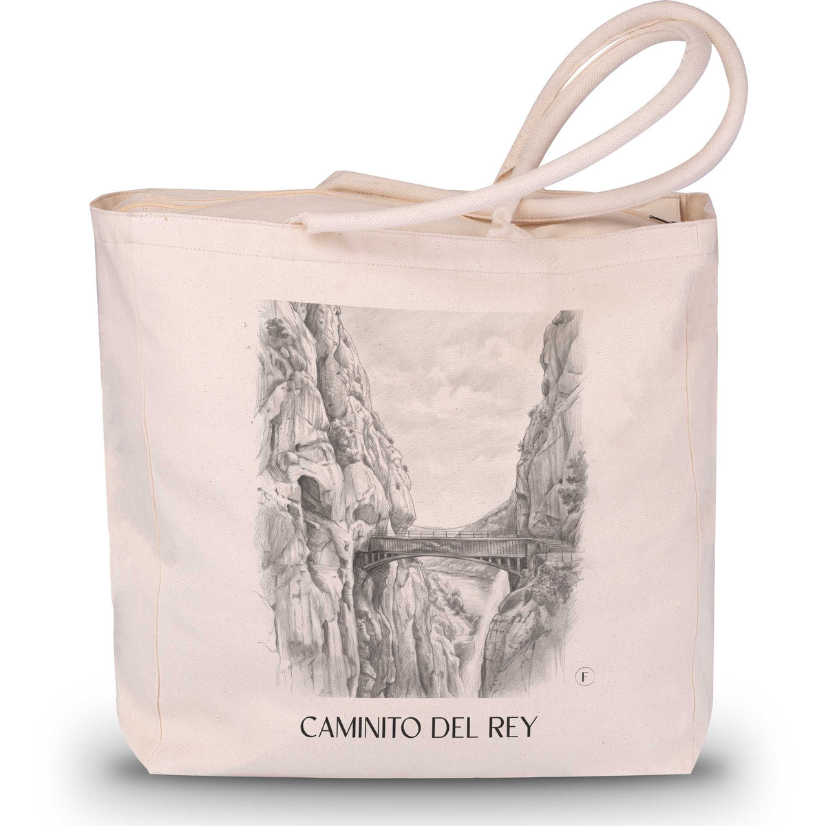 Caminito del Rey Shopping Tasche - Spanien - Spanien Tote Bag - Einkaufstasche im Zeichnung Stil - favplace