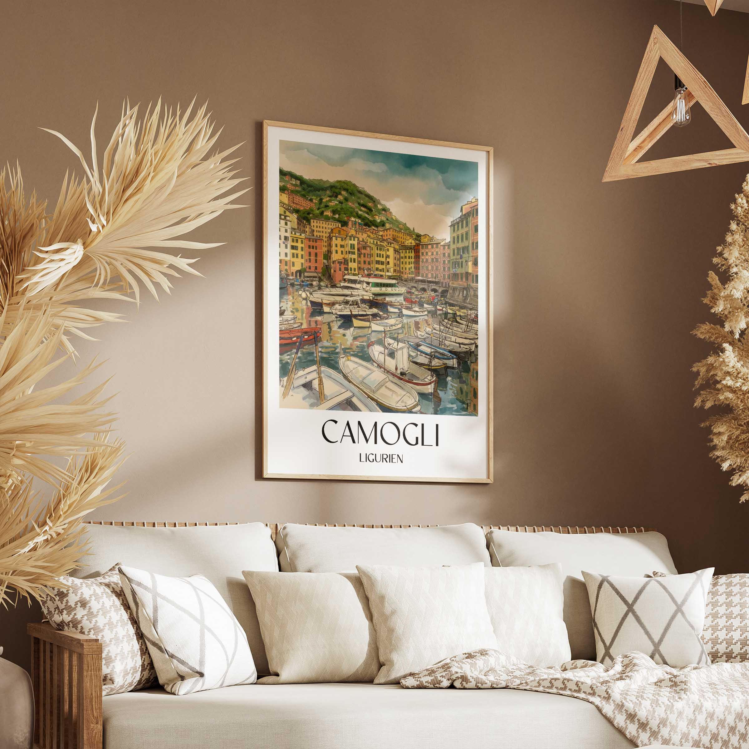 camogli-ligurien-italien-poster-aquarell