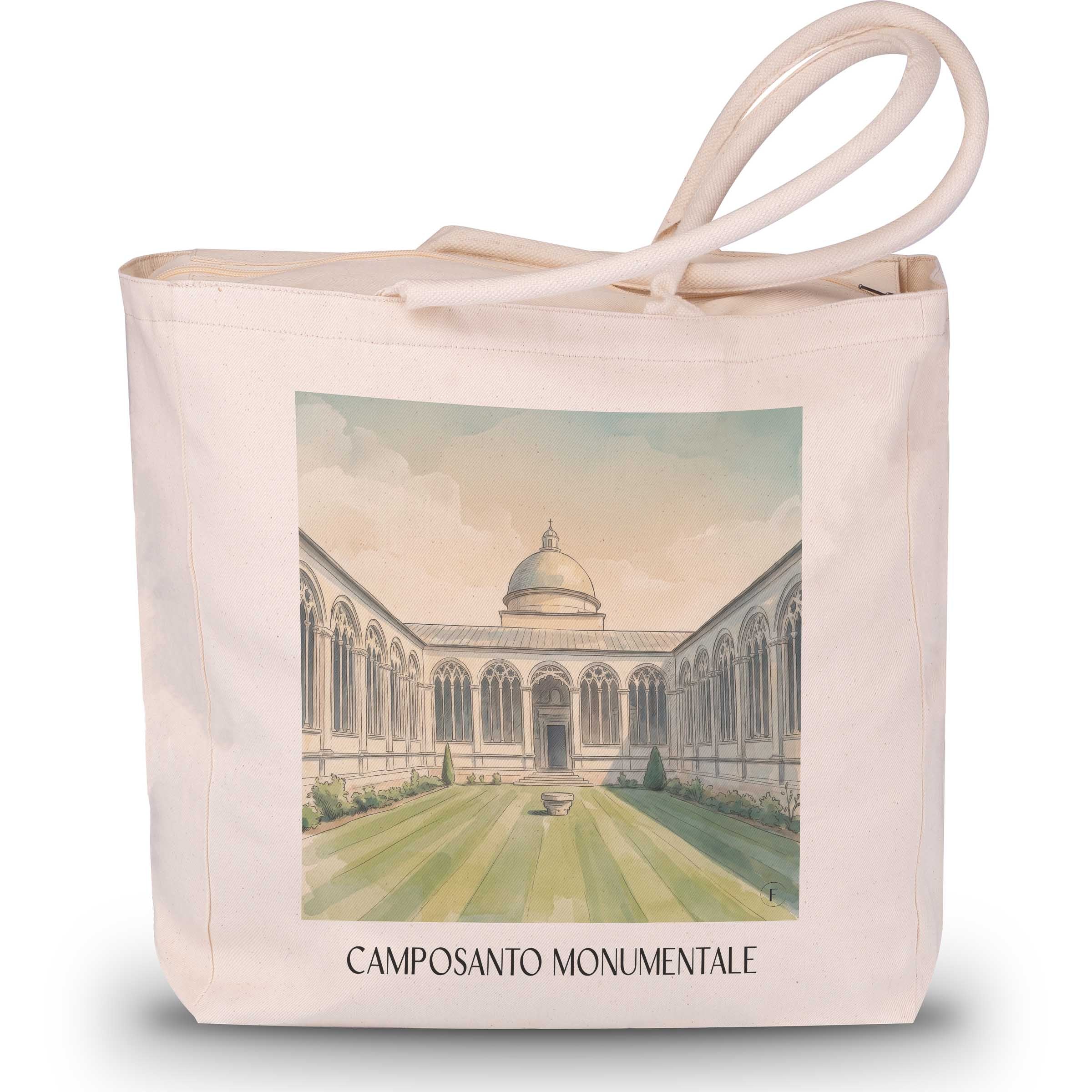 camposanto-monumentale-pisa-italien-einkaufstasche-aquarell