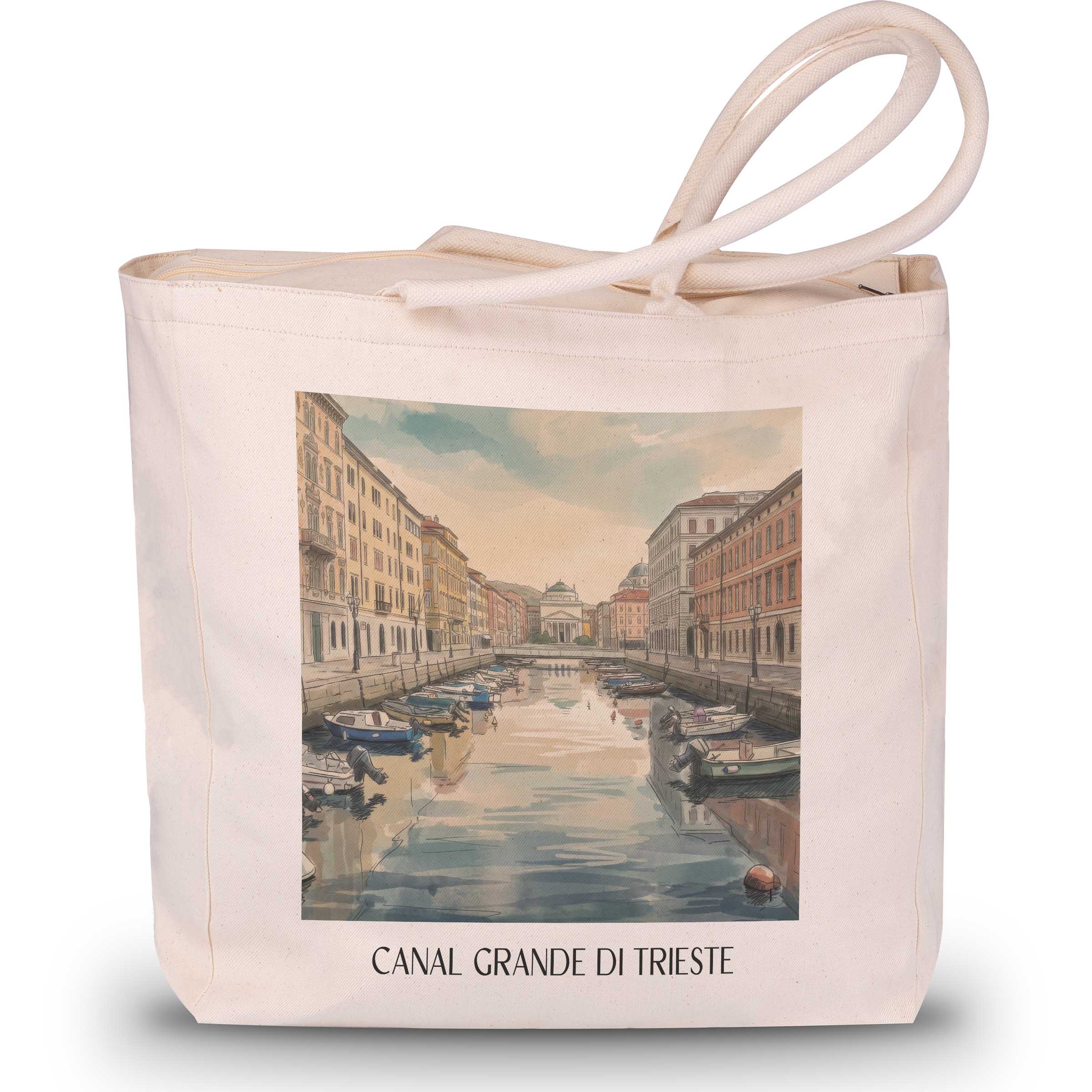canal-grande-di-trieste-italien-italien-einkaufstasche-aquarell