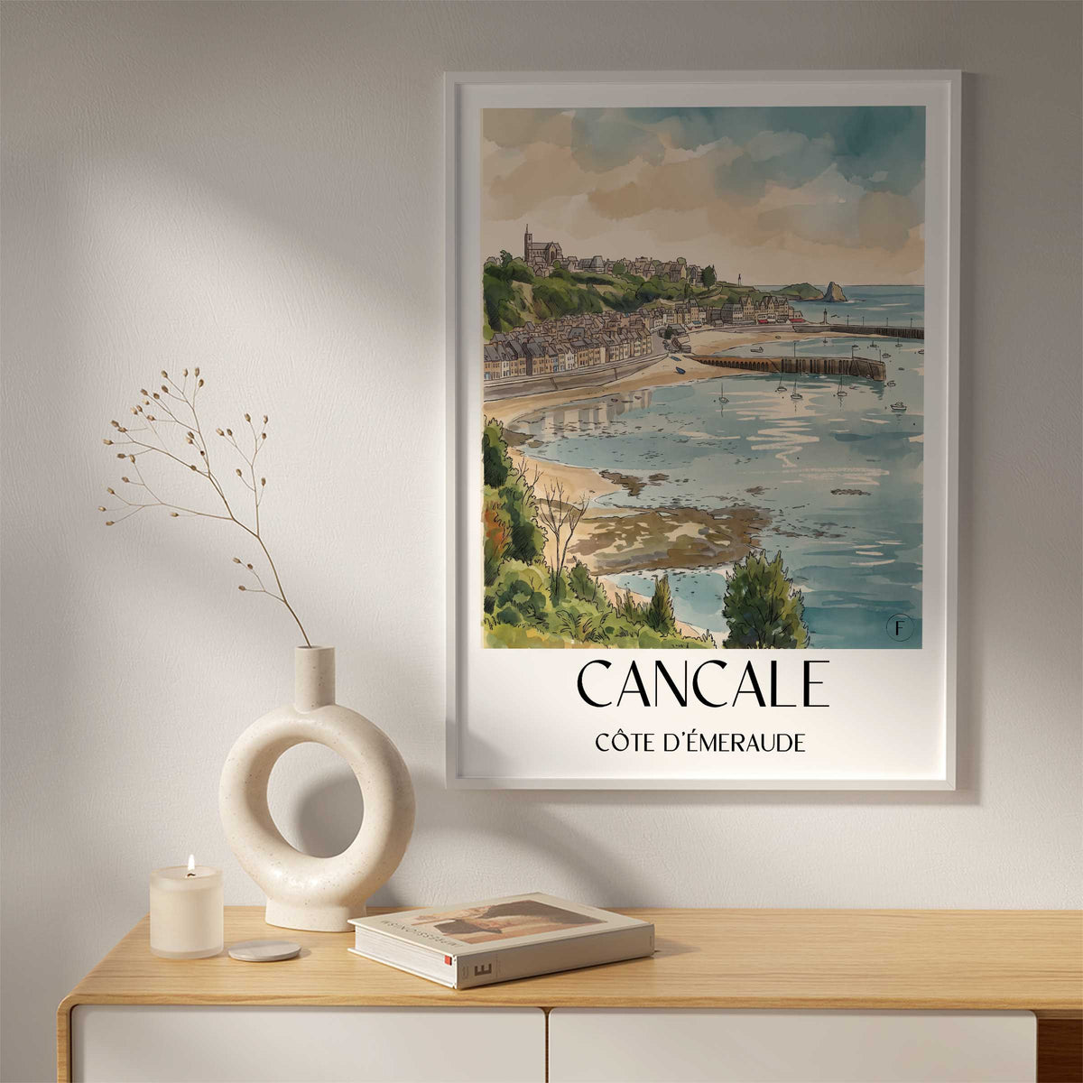 cancale-côte-d'émeraude-frankreich-poster-aquarell
