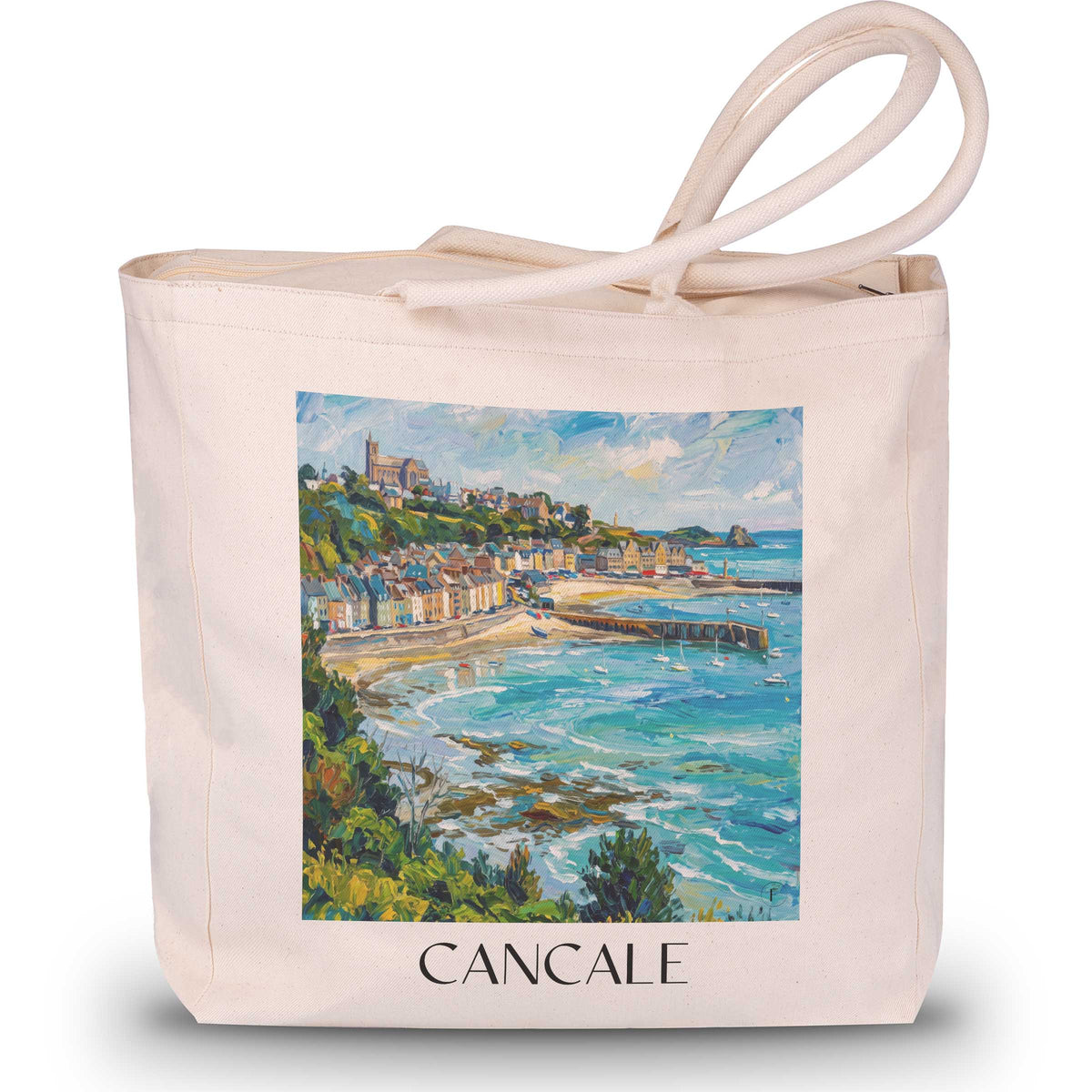 cancale-côte-d'émeraude-frankreich-einkaufstasche-oil-painting-oelgemaelde