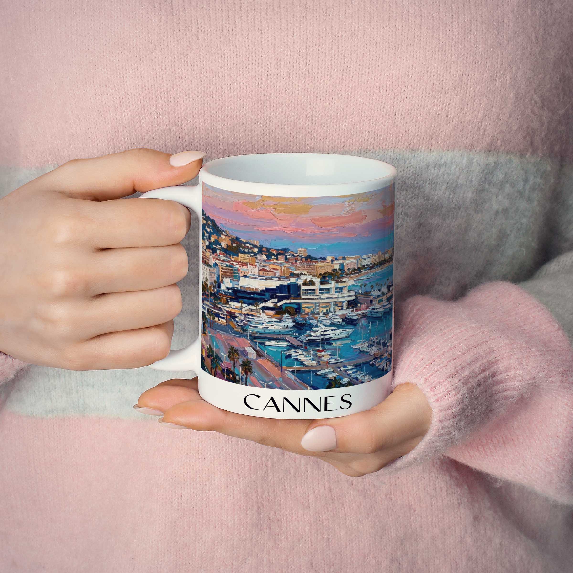 cannes-côte-d´azur-frankreich-kaffeebecher-oil-painting-oelgemaelde