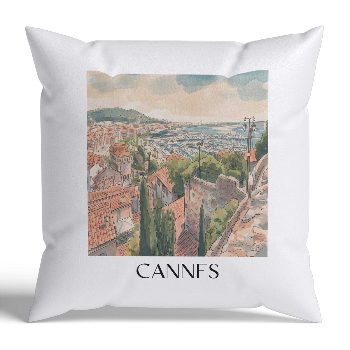 cannes-frankreich-frankreich-kissenbezug-aquarell