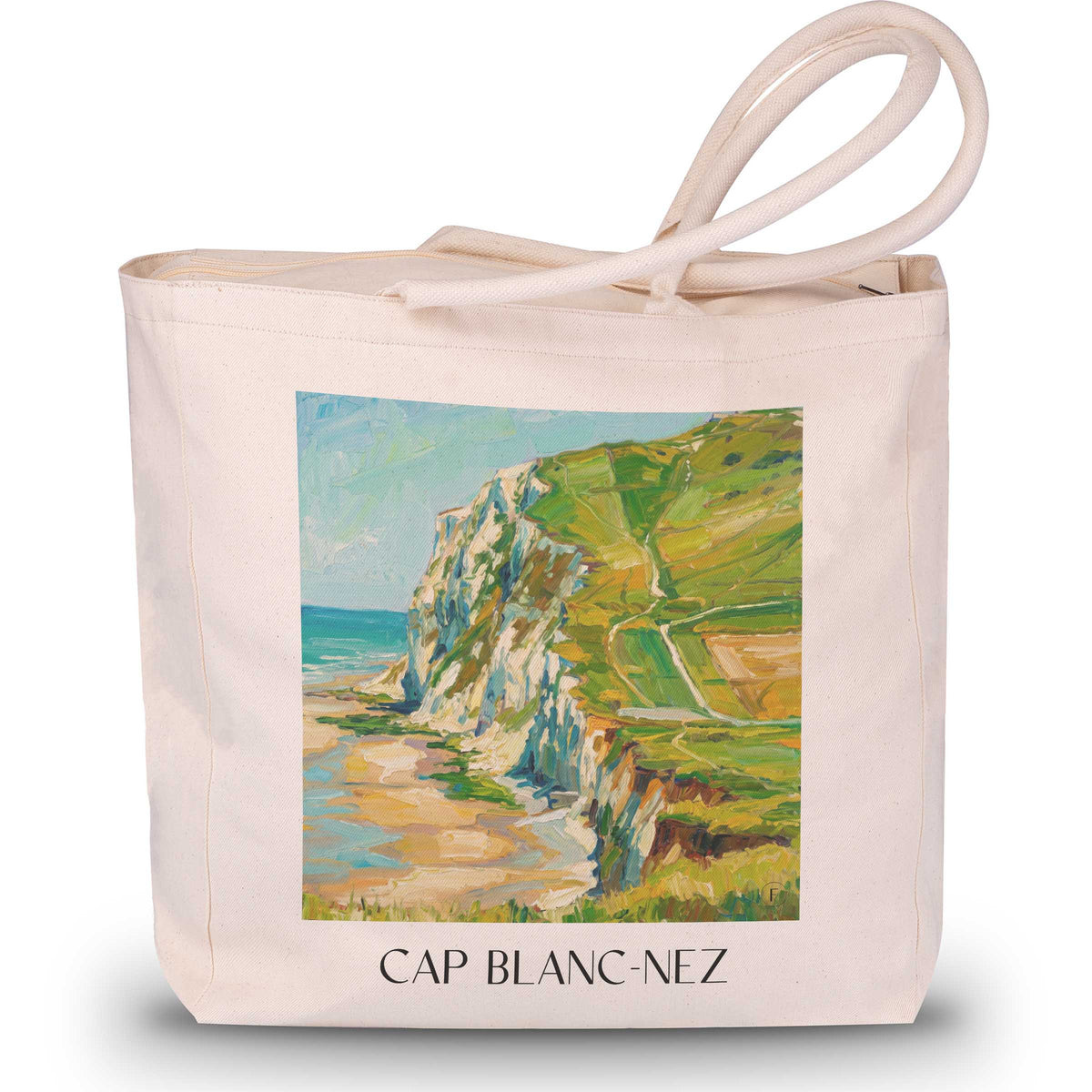 cap-blanc-nez-côte-d'opale-frankreich-einkaufstasche-oil-painting-oelgemaelde