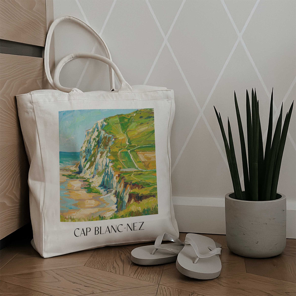 cap-blanc-nez-côte-d'opale-frankreich-einkaufstasche-oil-painting-oelgemaelde